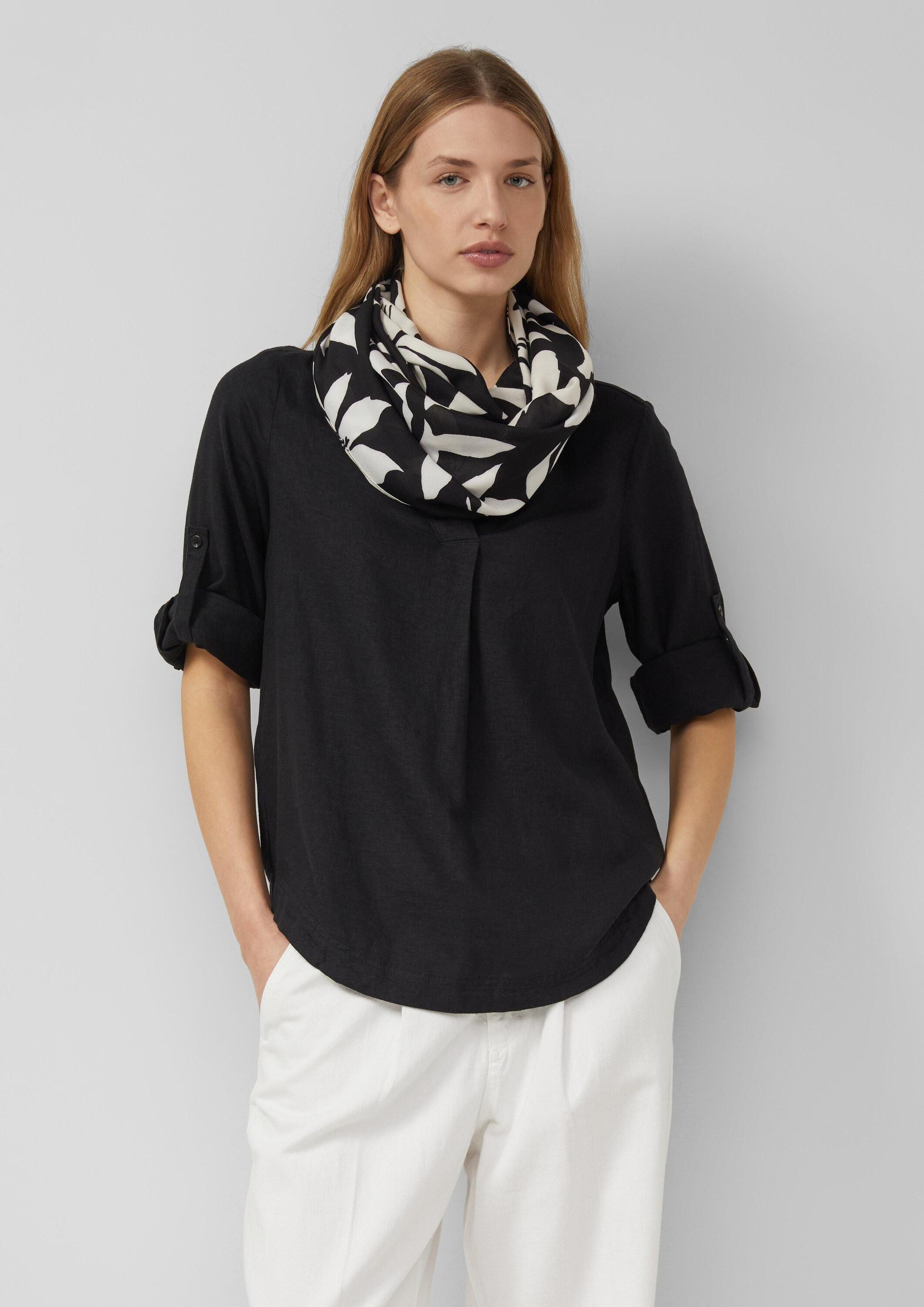 s.Oliver Loop Snood, Snood mit floralem Muster aus Viskose