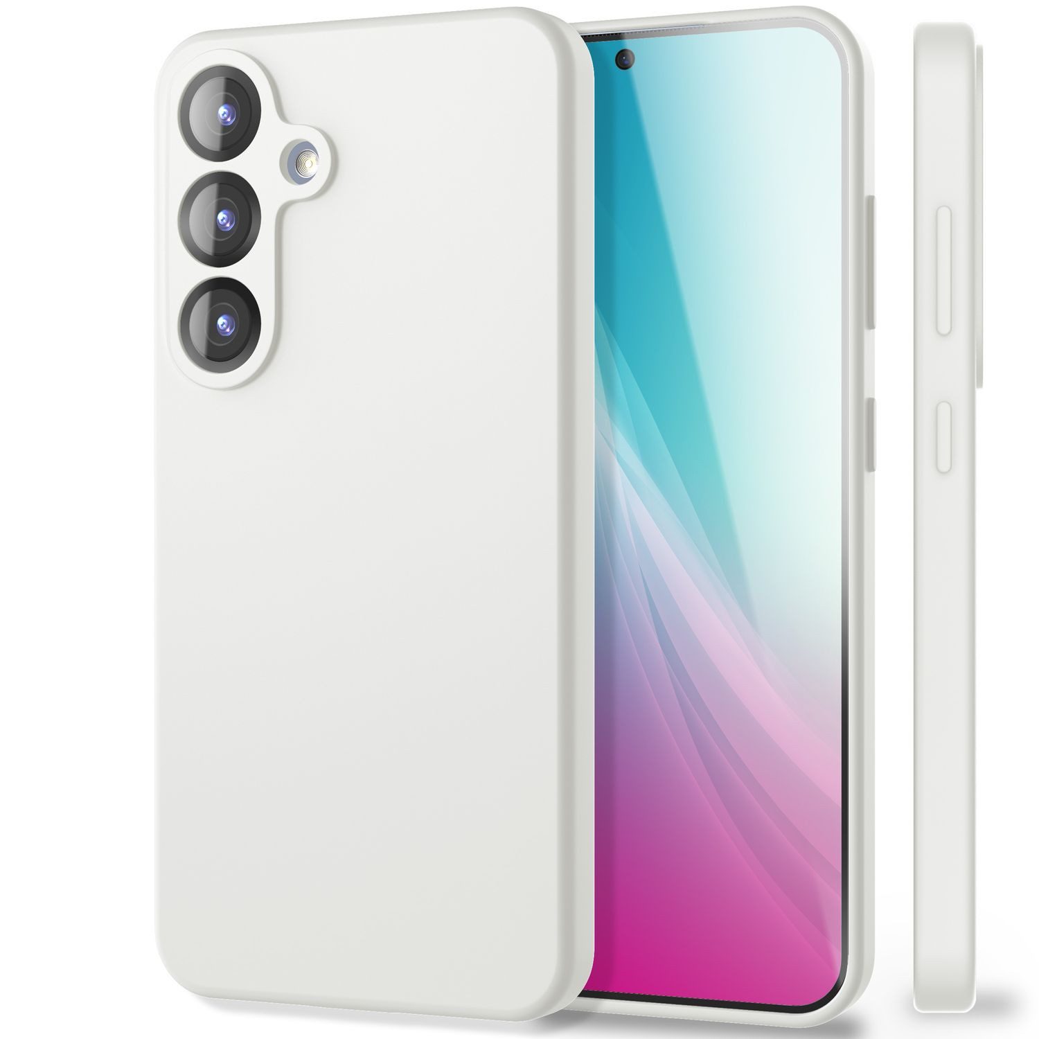 Nalia Smartphone-Hülle Samsung Galaxy S25, Phoenix / Flüssigsilikonhülle / Pflegeleicht / Samtig Weiche Haptik