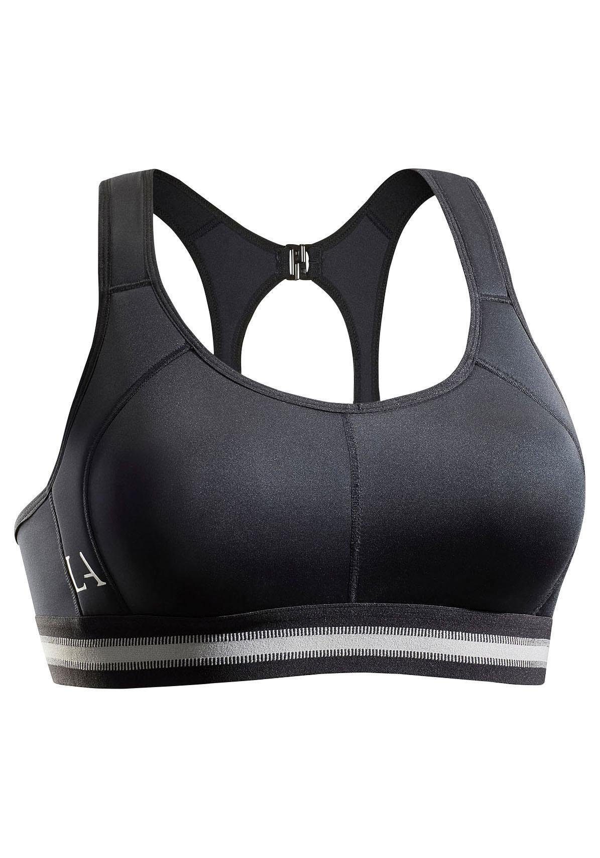 LASCANA ACTIVE Sport-BH ohne Bügel mit breiten, wattierten Trägern, große Größen, starker Halt – Bild 2 von 5