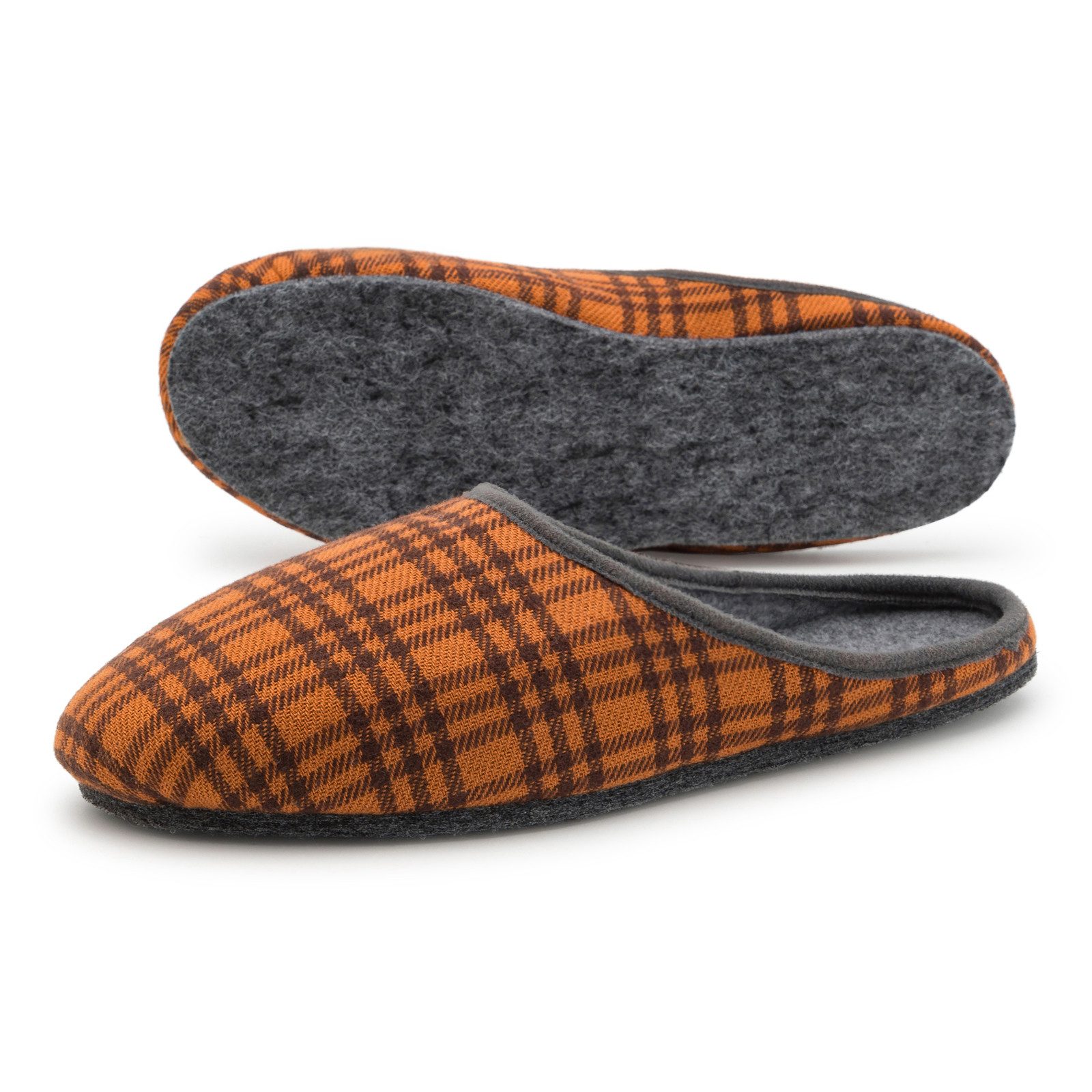 Pantoffelmann Kamelhaar Pantoffeln Filzsohle Herren Damen Filzlatschen Filzhausschuh Pantoffel (1 Paar) Filzpantoffeln, Gästepantoffel besonders leicht