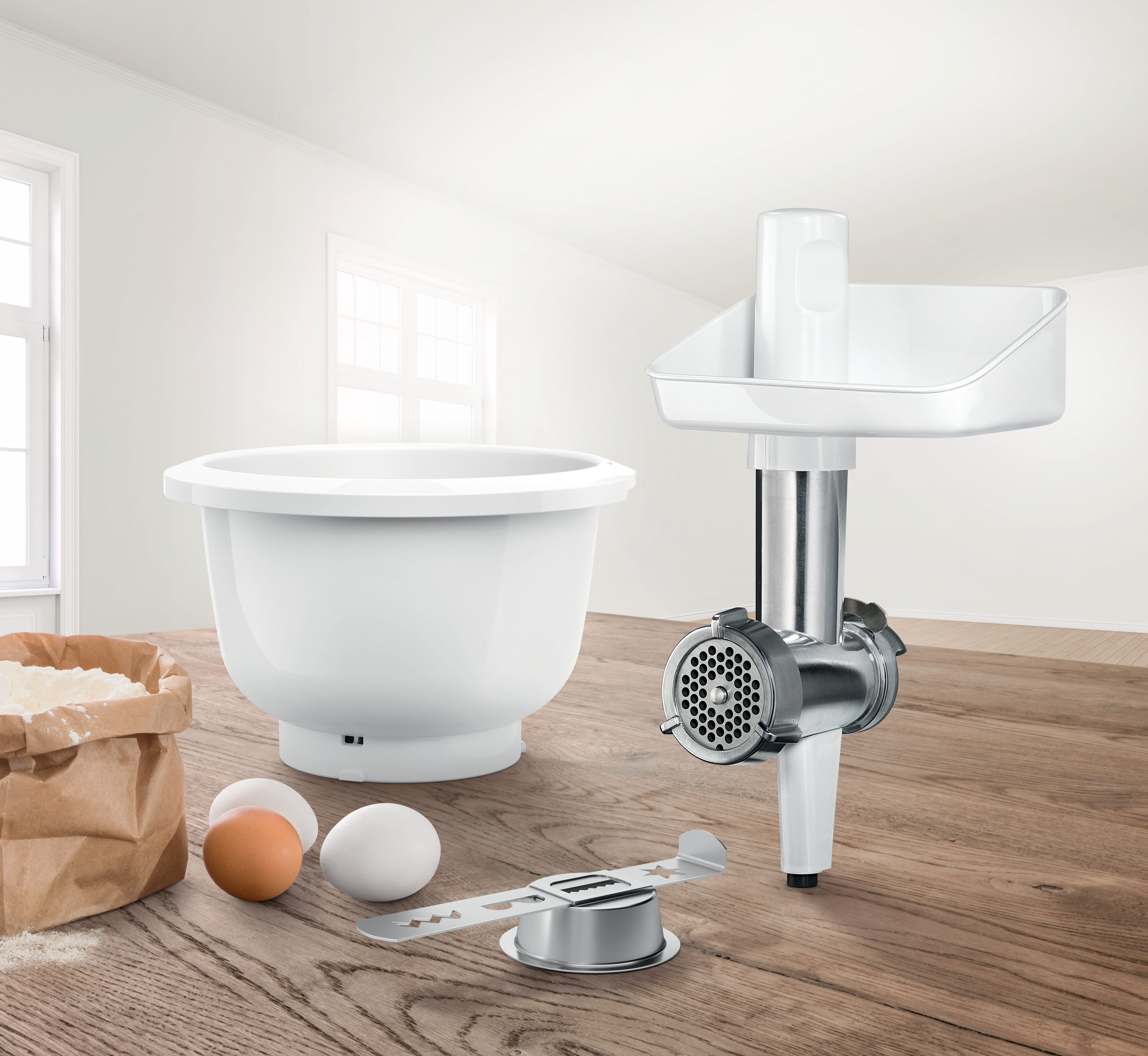 BOSCH Küchenmaschinen Zubehör-Set Lifestyle-Set BakingSensation MUZ5BS1, Zubehör für alle Bosch Küchenmaschinen MUM5…, mit Spritzgebäckvorsatz und Schüssel – Bild 5 von 5