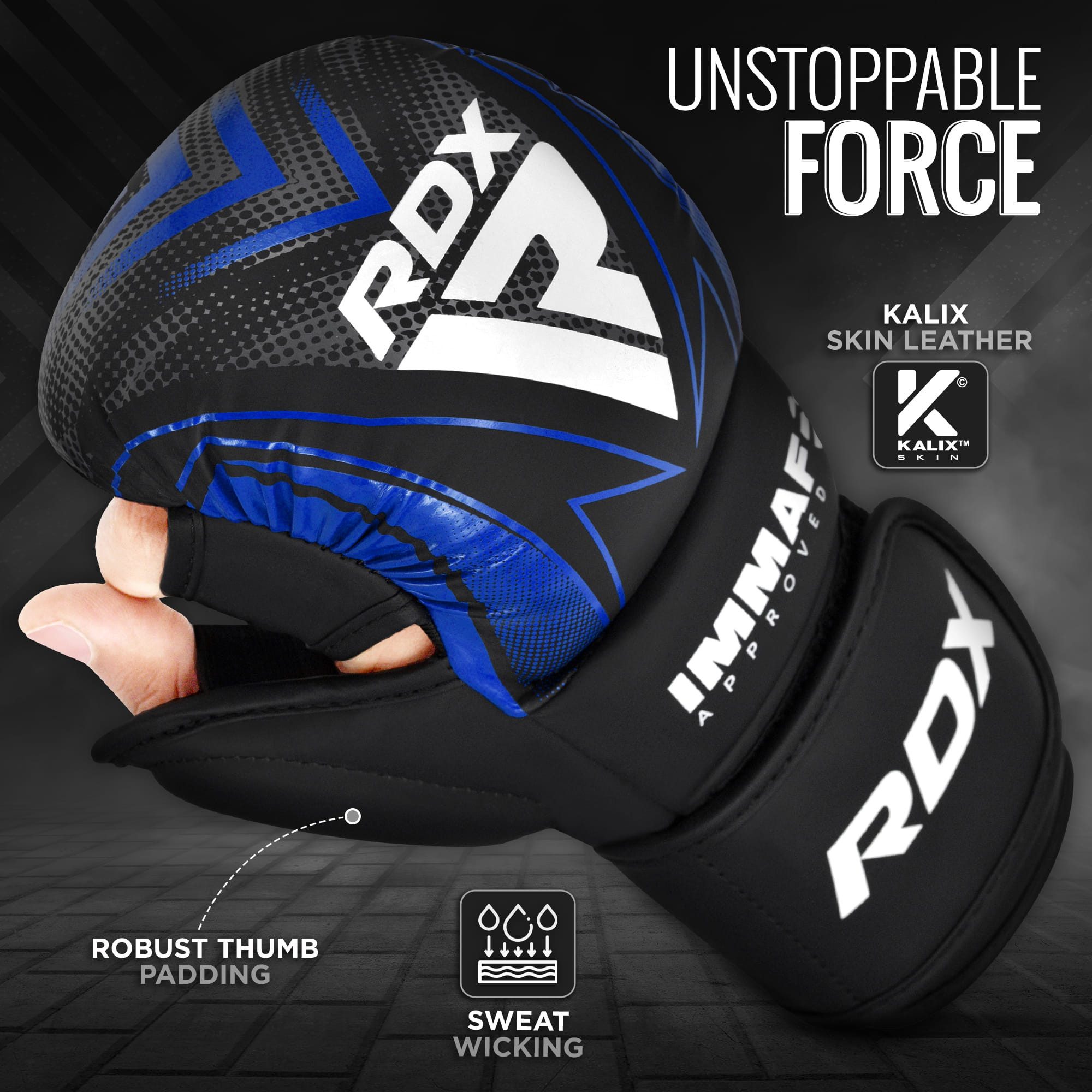 RDX Sports Trainingshandschuhe RDX IMMAF-zugelassene Sparring-Handschuhe für Training und Wettkampf