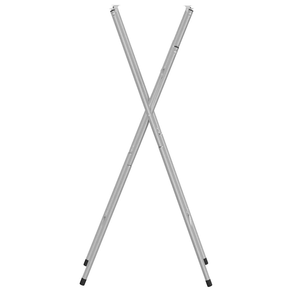 vidaXL Tischbein Bartisch-Gestell Klappbar Silbern 45x53x108 cm Verzinkter Stahl