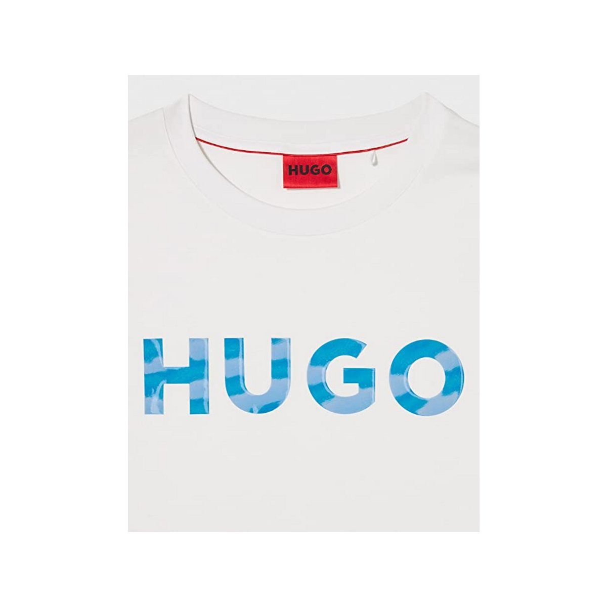 HUGO T-Shirt weiß regular (1-tlg) fit White