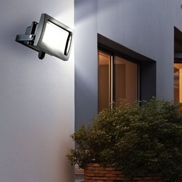etc-shop Außen-Wandleuchte, LED-Leuchtmittel fest verbaut, Kaltweiß, LED Baustrahler verstellbar Außenleuchte mit beweglichem