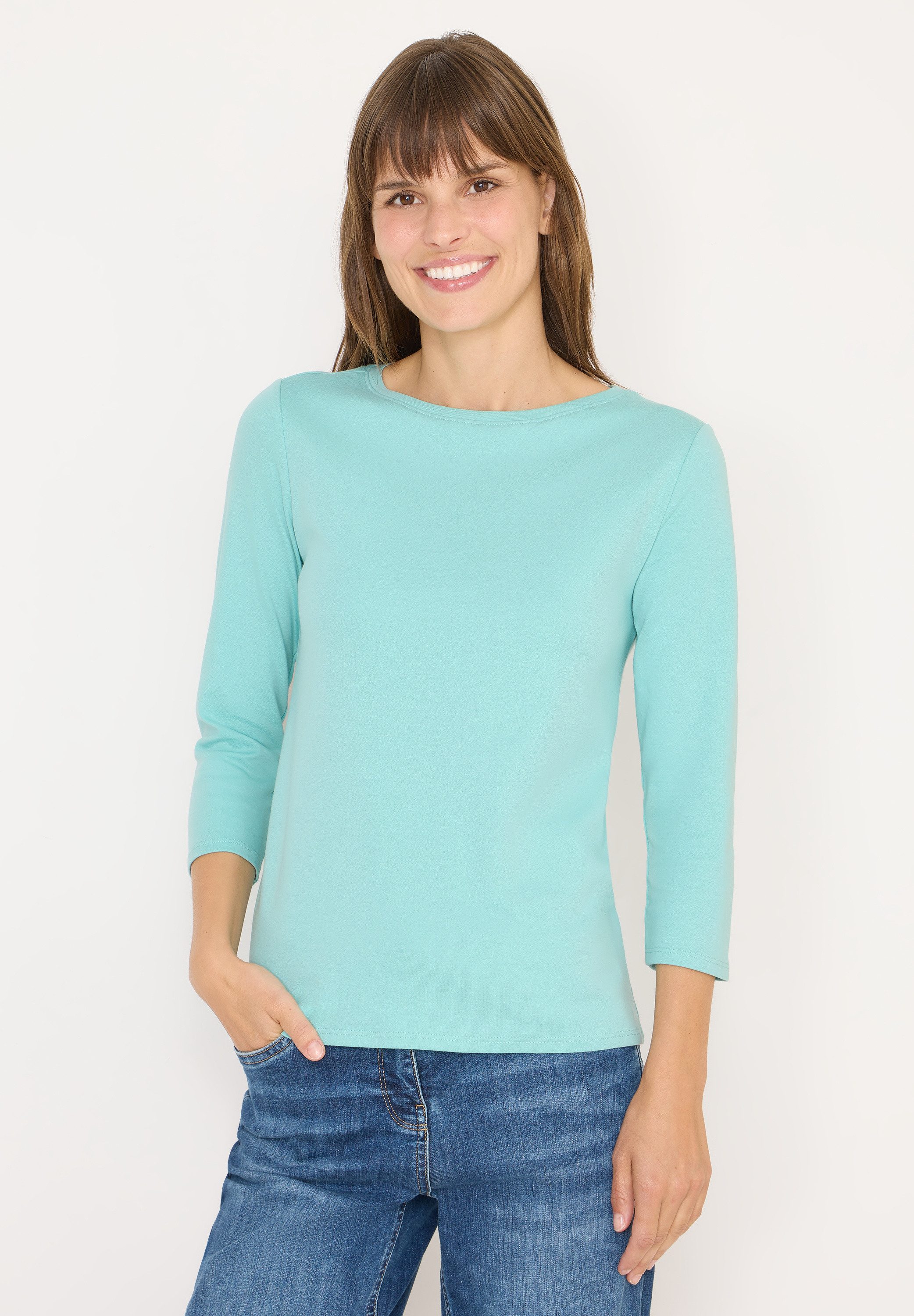 CECIL 3/4-Arm-Shirt aus reiner Baumwolle günstig online kaufen