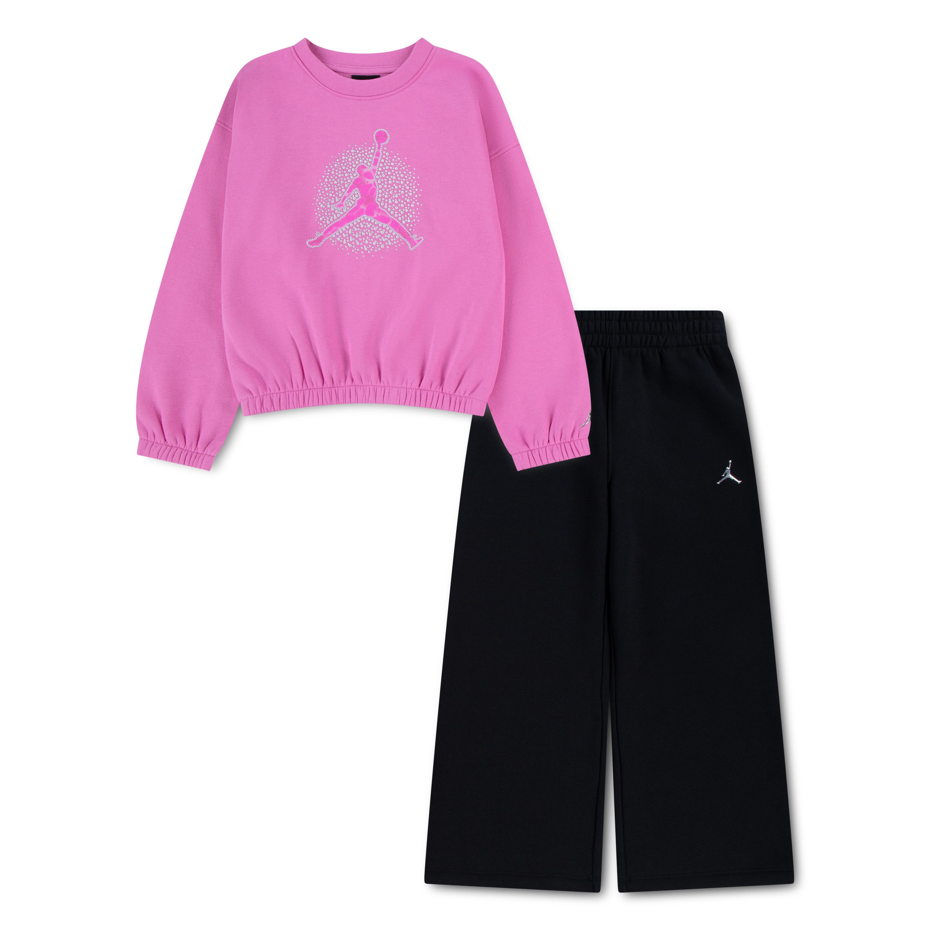 Jordan Jogginganzug JDG FIERCE FEARLESS CREW SET (2-tlg), zweiteiliges Set, aus Baumwolle und Polyester