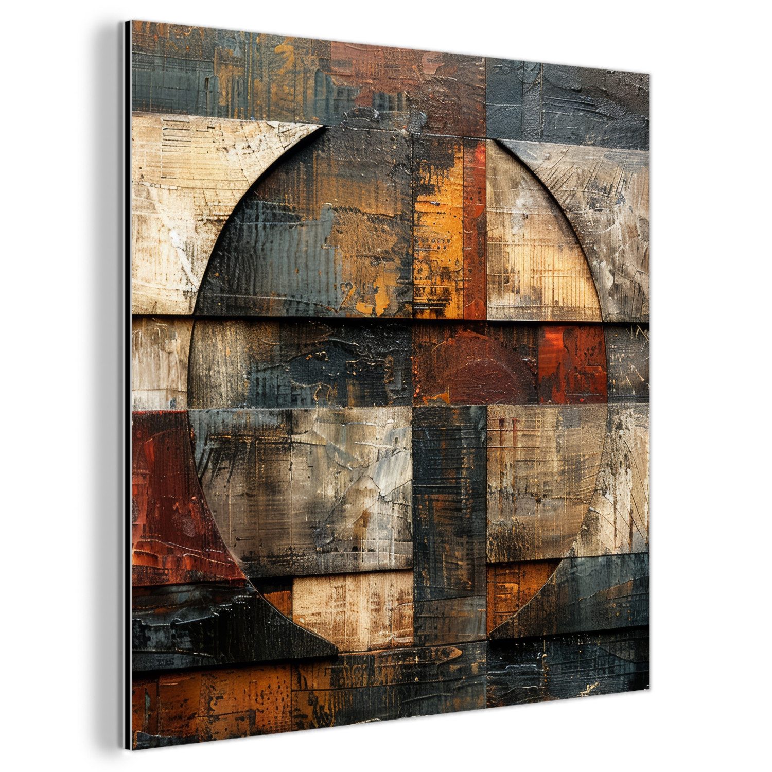 MuchoWow Metallbild Kunst - Braun - günstig online kaufen