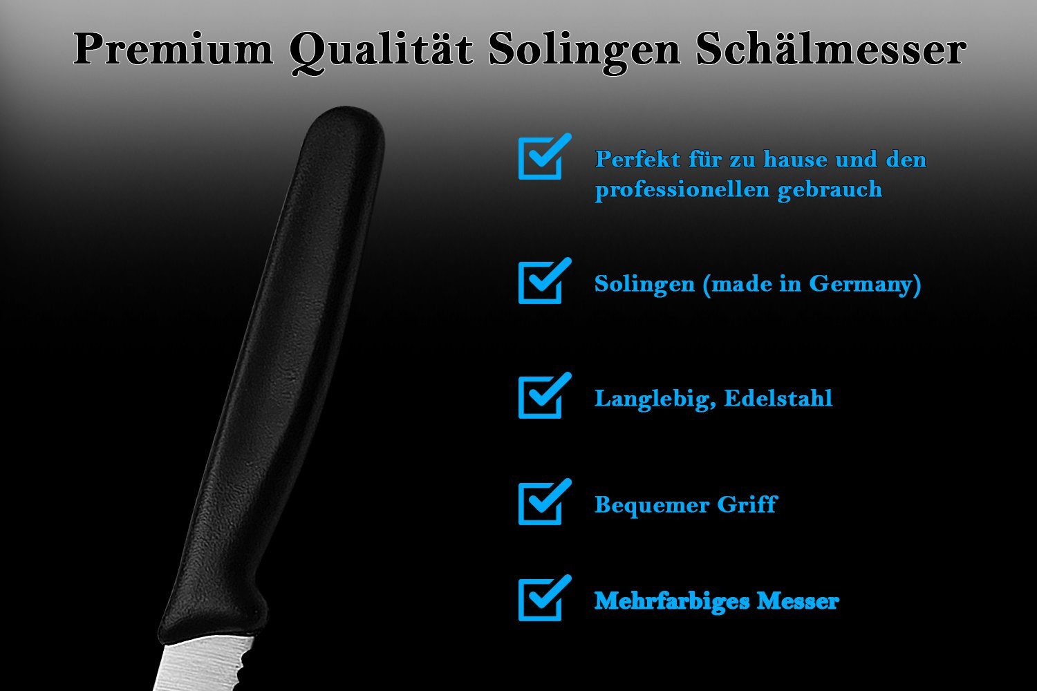 SMI Tomatenmesser 12-tlg Tomatenmesser Solingen Tischmesser Küchenmesser Wellenschliff