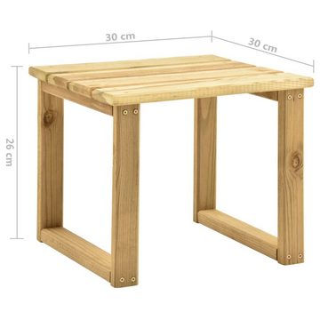 furnicato Gartentisch Tisch für Sonnenliege 30x30x26 cm Imprägniertes Kiefernholz