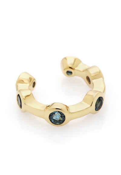 Carolin Stone Jewellery Ohrklemme Citygirl - Earcuff Blauer Topas Gold