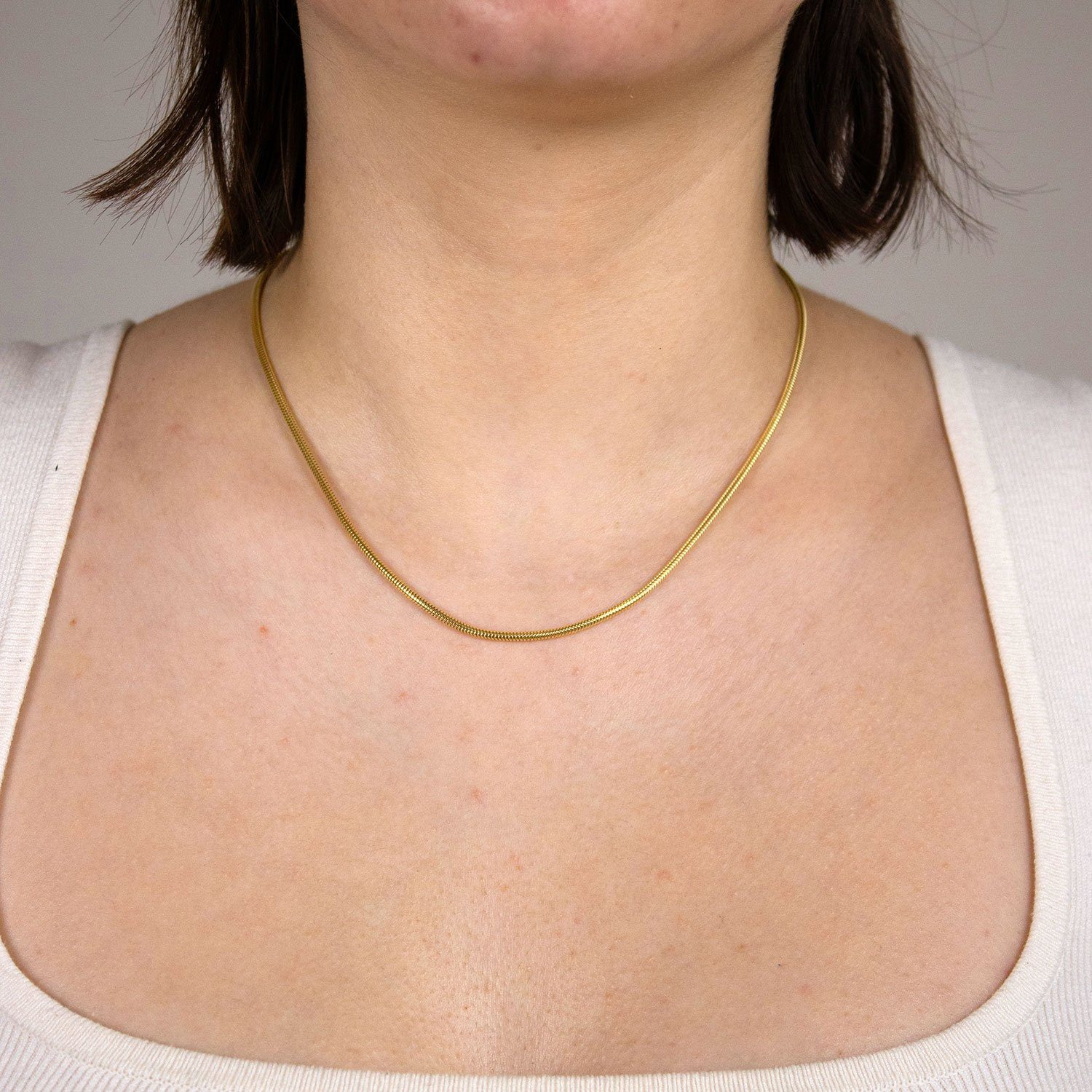 HOPLO Schlangenkette Goldkette Schlangenkette Länge 38cm - Breite 1,9mm - 7 günstig online kaufen