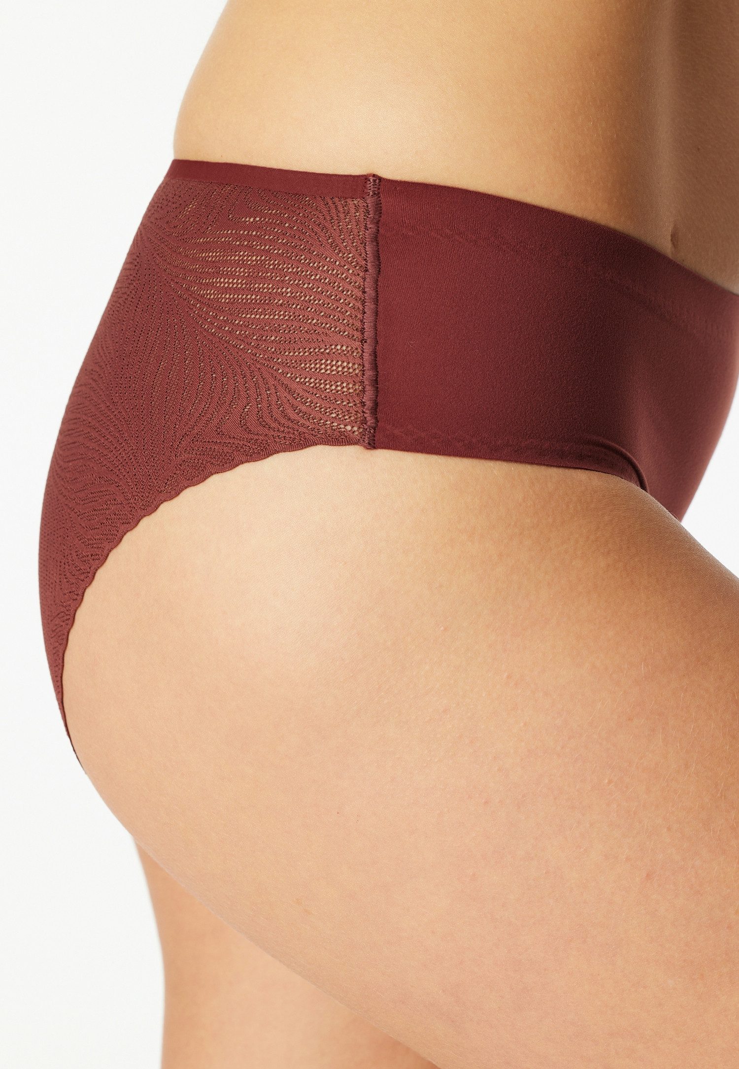 Schiesser Taillenslip Invisible Soft Lace (0) Single Jersey, Lasercut-Abschlüsse, Spitzeneinsatz hinten – Bild 4 von 5