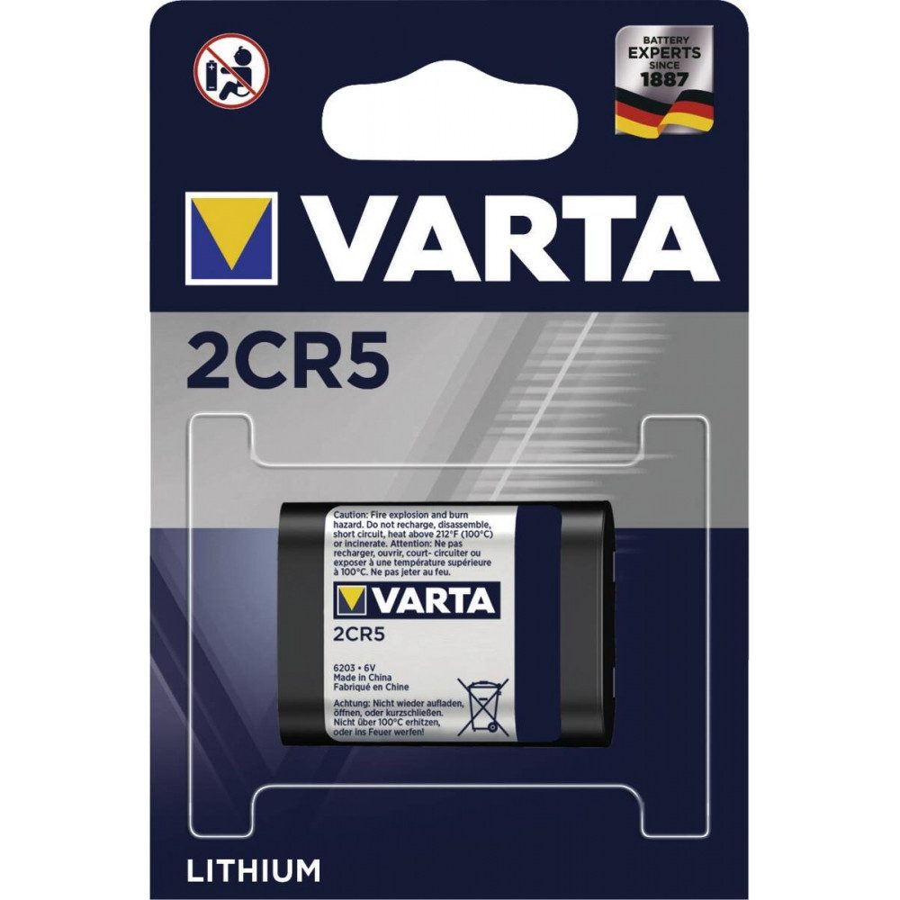 Varta 2 CR 5 Lithium Spezial Batterie Elektro-Kabel