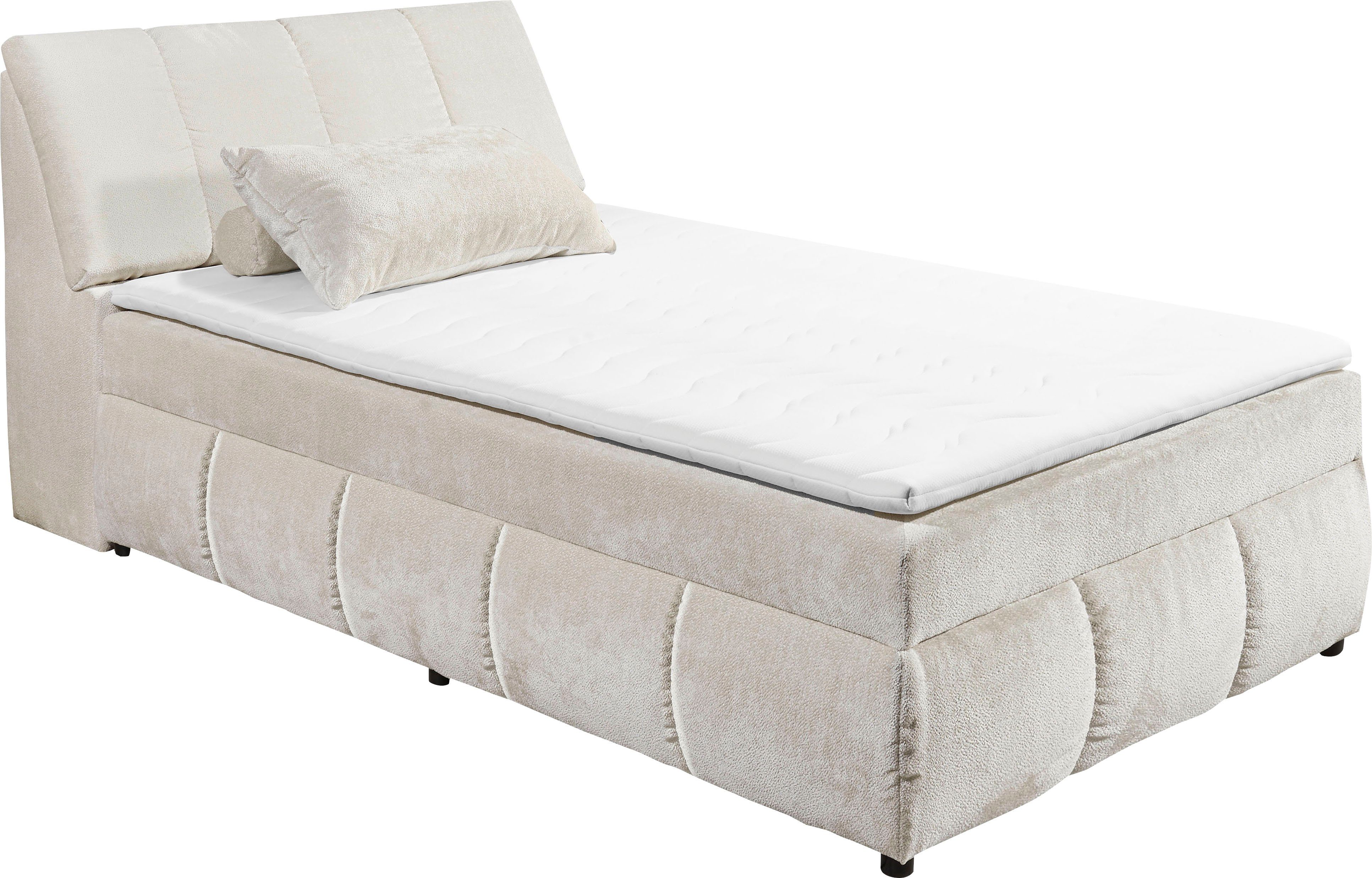 ED EXCITING DESIGN Boxbett Valencia, inkl. Bettkasten und Stauraum im Kopfteil