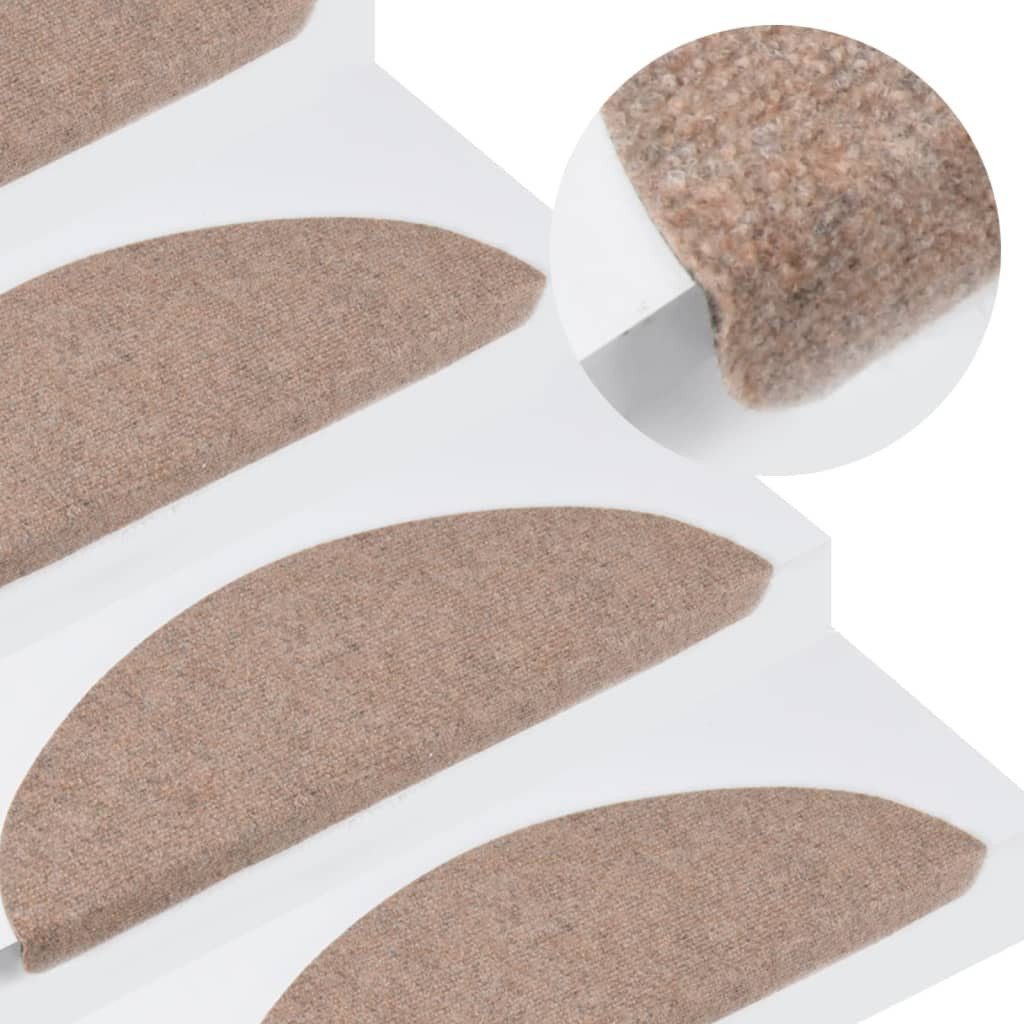 vidaXL Stufenmatte 65 x 225 x 35 cm Stufenmatten Selbstklebend 15 Stk 65x26 cm Beige