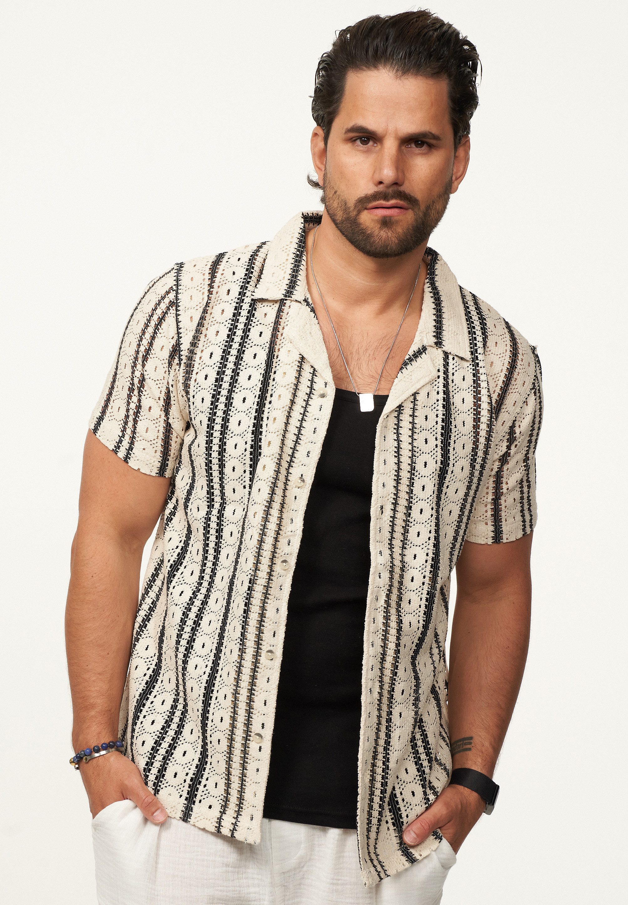 SOULSTAR Kurzarmhemd im Vintage Summer-Look Herren günstig online kaufen