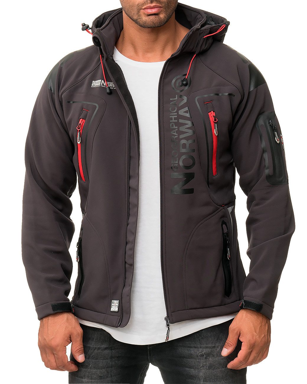 Geographical Norway Softshelljacke Herren Outdoor Jacke batechno dark grey S (1-St)