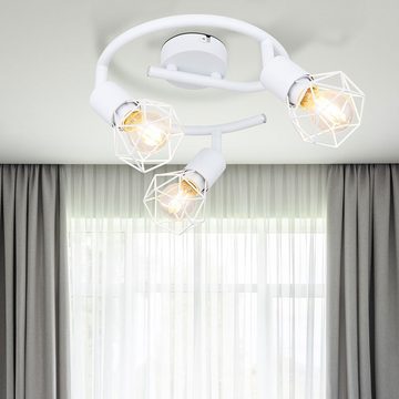 etc-shop Deckenspot, Leuchtmittel nicht inklusive, Design Decken Leuchte Ess Zimmer Strahler Rondell Lampe Spot Käfig