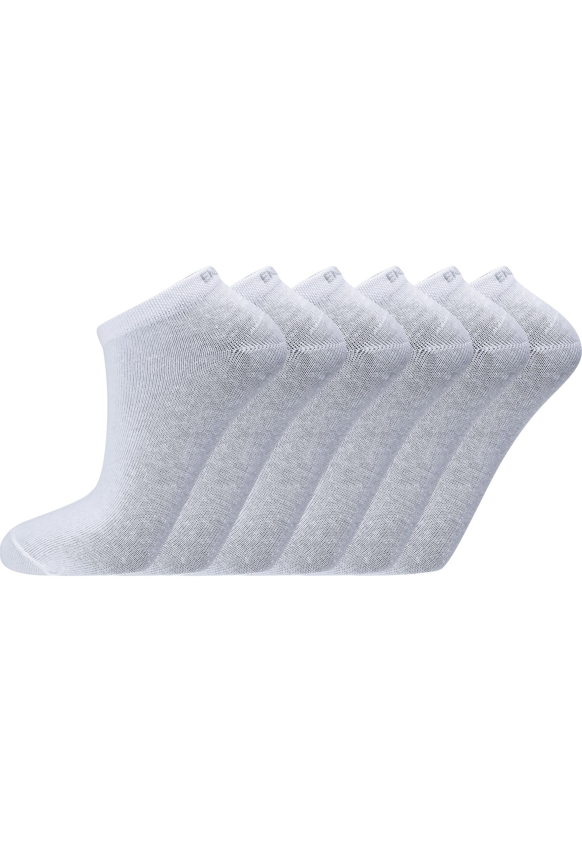 mit Ibi Socken (6-Paar) Bund elastischem ENDURANCE weiß