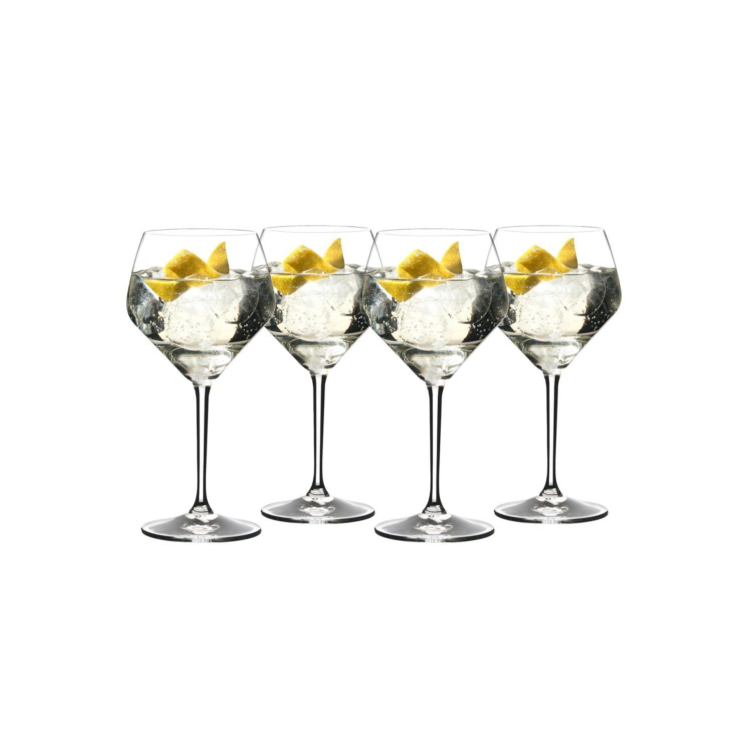 4er Set Glas Cocktailglas Kristallglas, RIEDEL Stielgläser, Gin