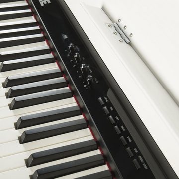 FAME Digitalpiano (DP-6500K E-Piano mit präziser Hammermechanik, anschlagdynamischen 88 Tasten, perfekter Klavierklang, 40 Orchesterklangfarben, 256-fache Polyphonie, wertiges Gehäuse mit Deckel, Digital Piano), DP-6500K E-Piano, Hammermechanik, 88 Tasten, Klavierklang, Orchester