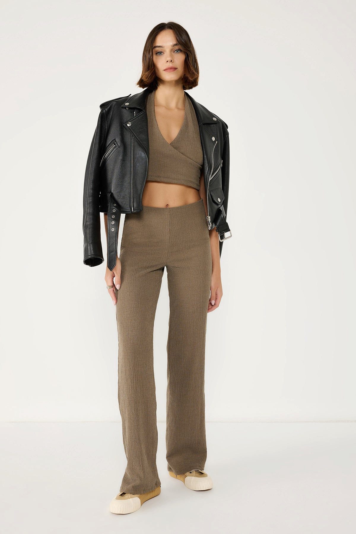 No Matter What Chinohose Strukturierte High-Waist günstig online kaufen