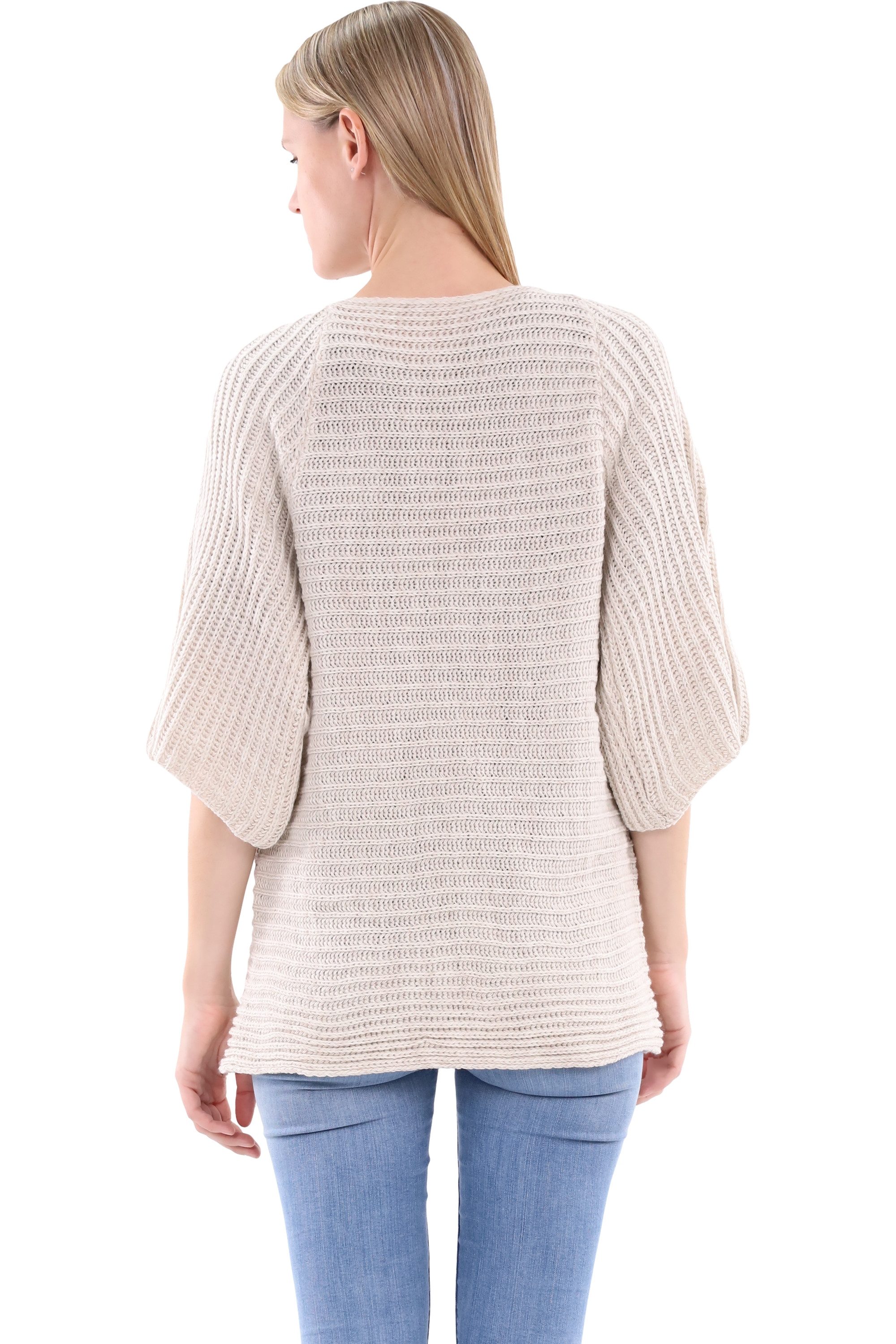 malito more than fashion Cardigan malito Damen Strickjacke, schicker Cardigan, moderne Wolljacke, offene Strick Jacke Einheitsgröße