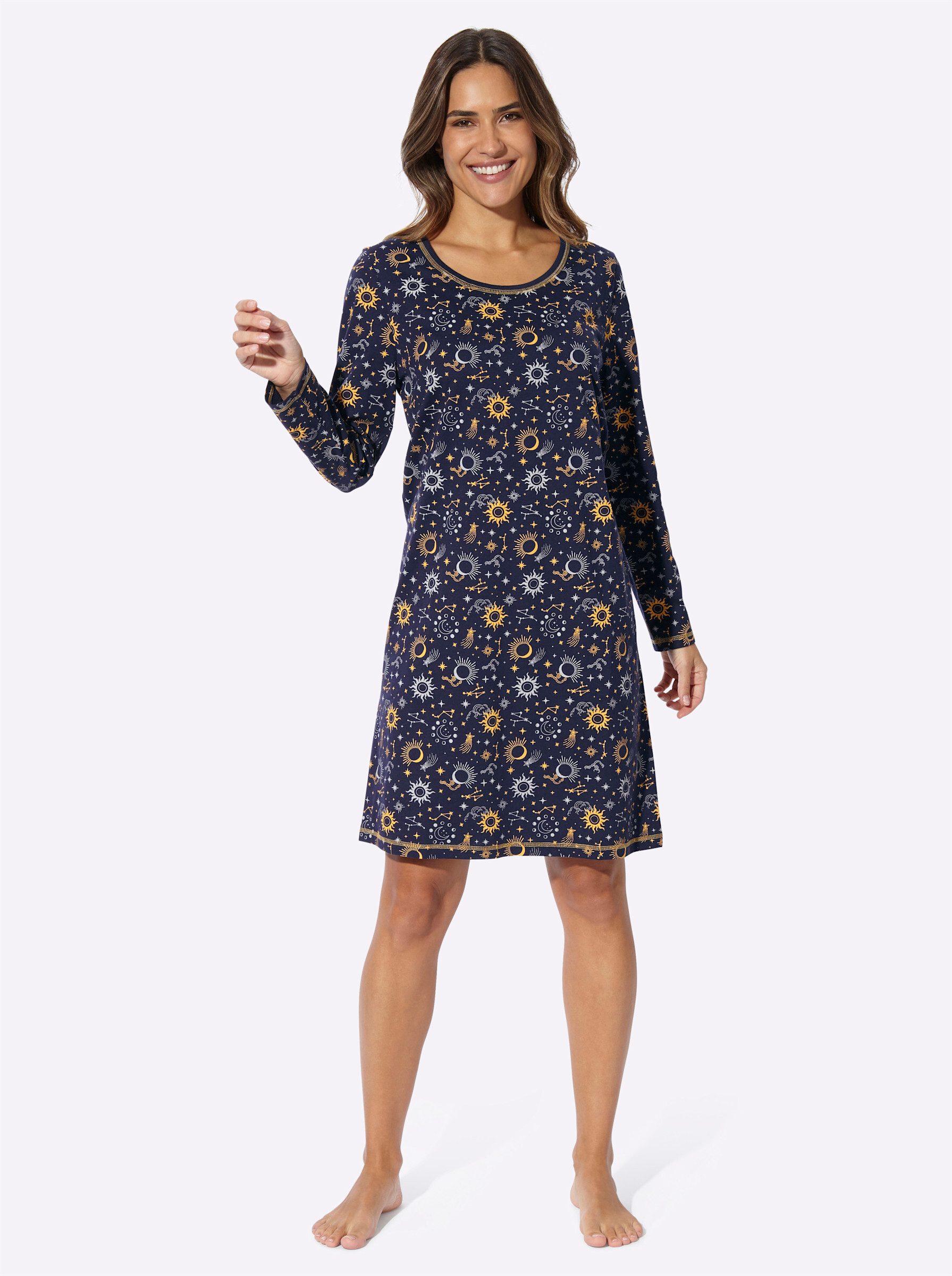 Sieh an! Nachthemd Nachthemd Langarm .