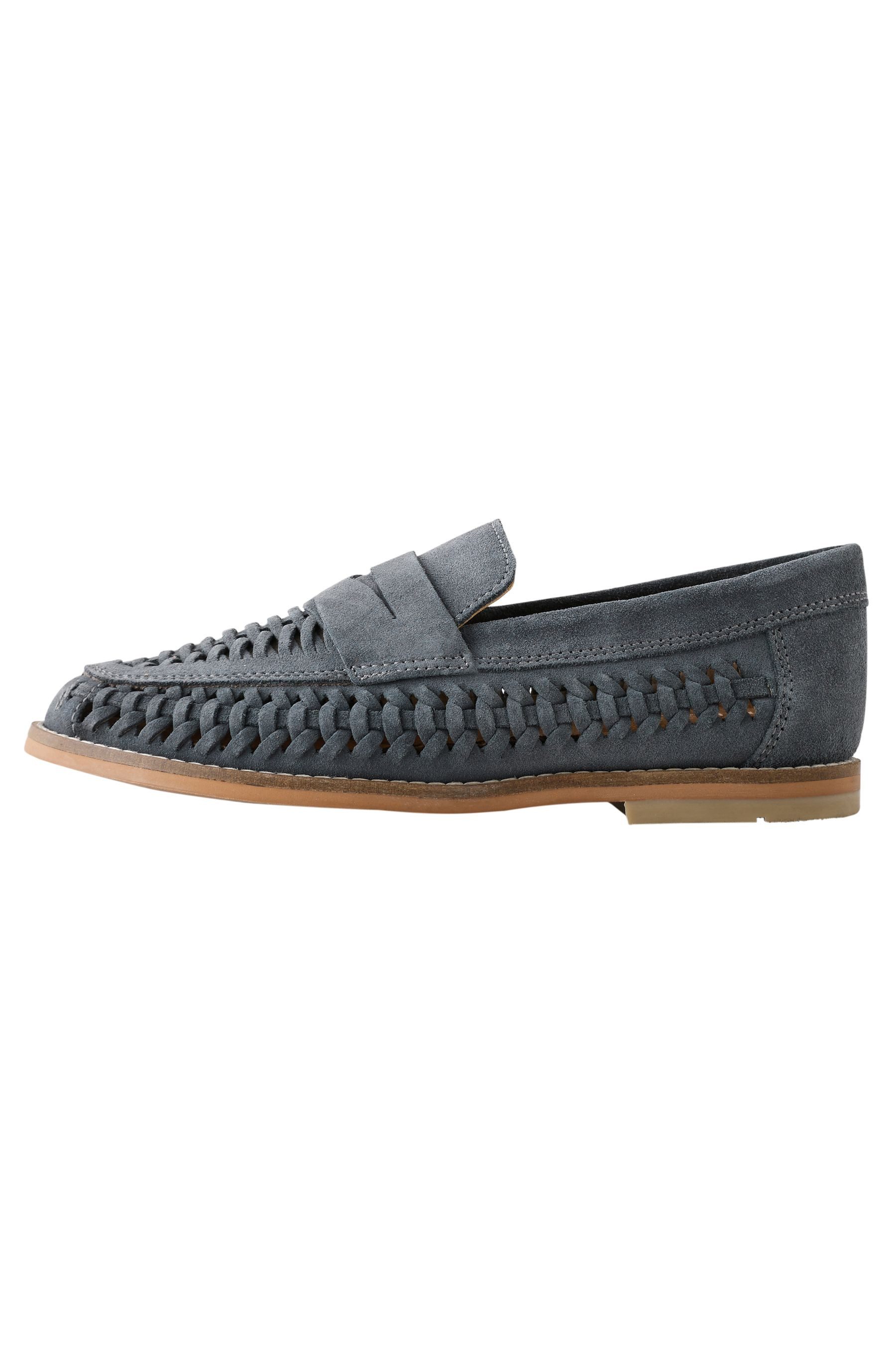 Next Veloursleder-Slipper mit Flechtdetail Loafer (1-tlg)