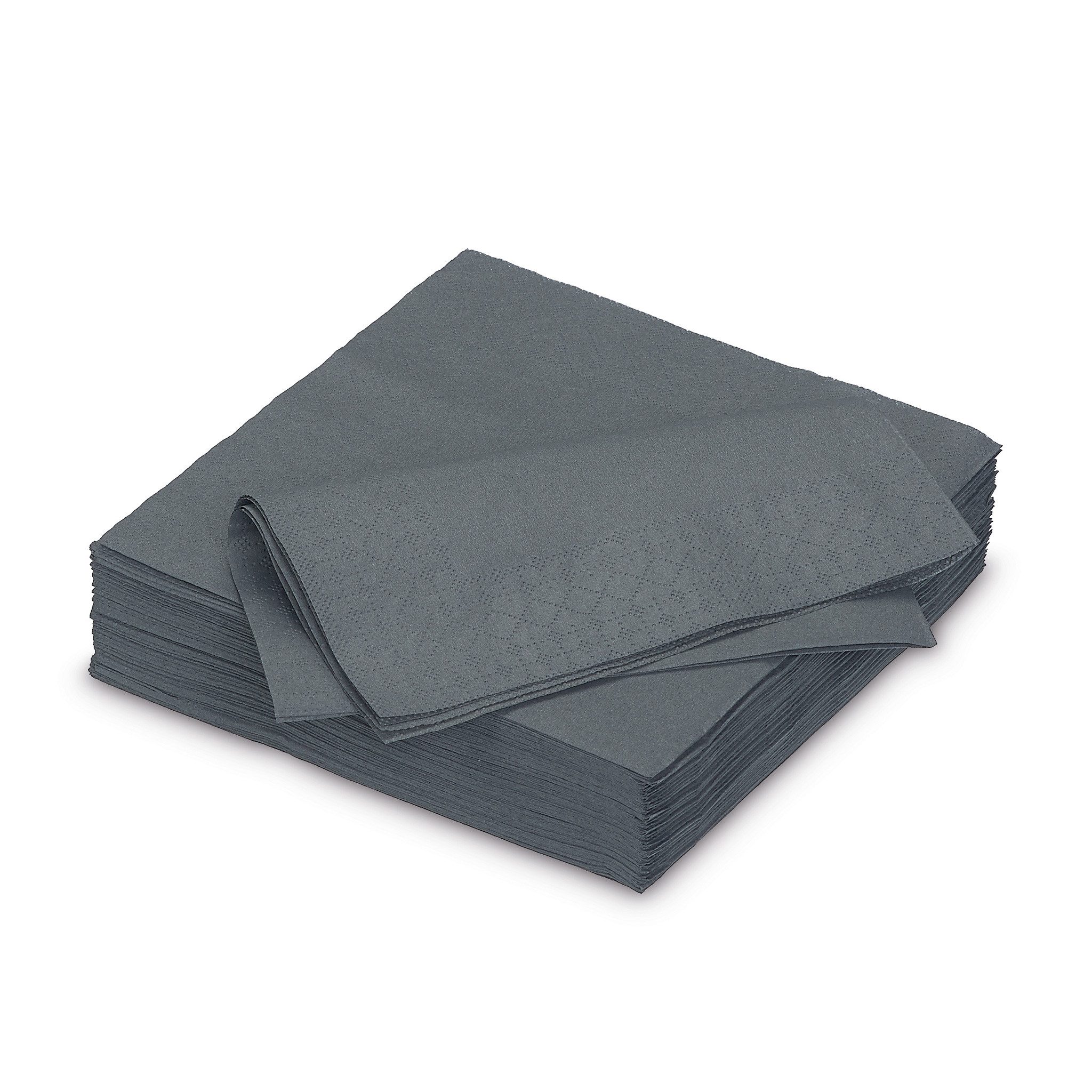 AVA Papierserviette, Servietten aus Papier 25x25cm 2-lagig 50 Stück Anthrazit