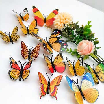 Fivejoy Wandsticker Schmetterlings Wandaufkleber Schmetterlinge Schlafzimmer Wandaufkleber