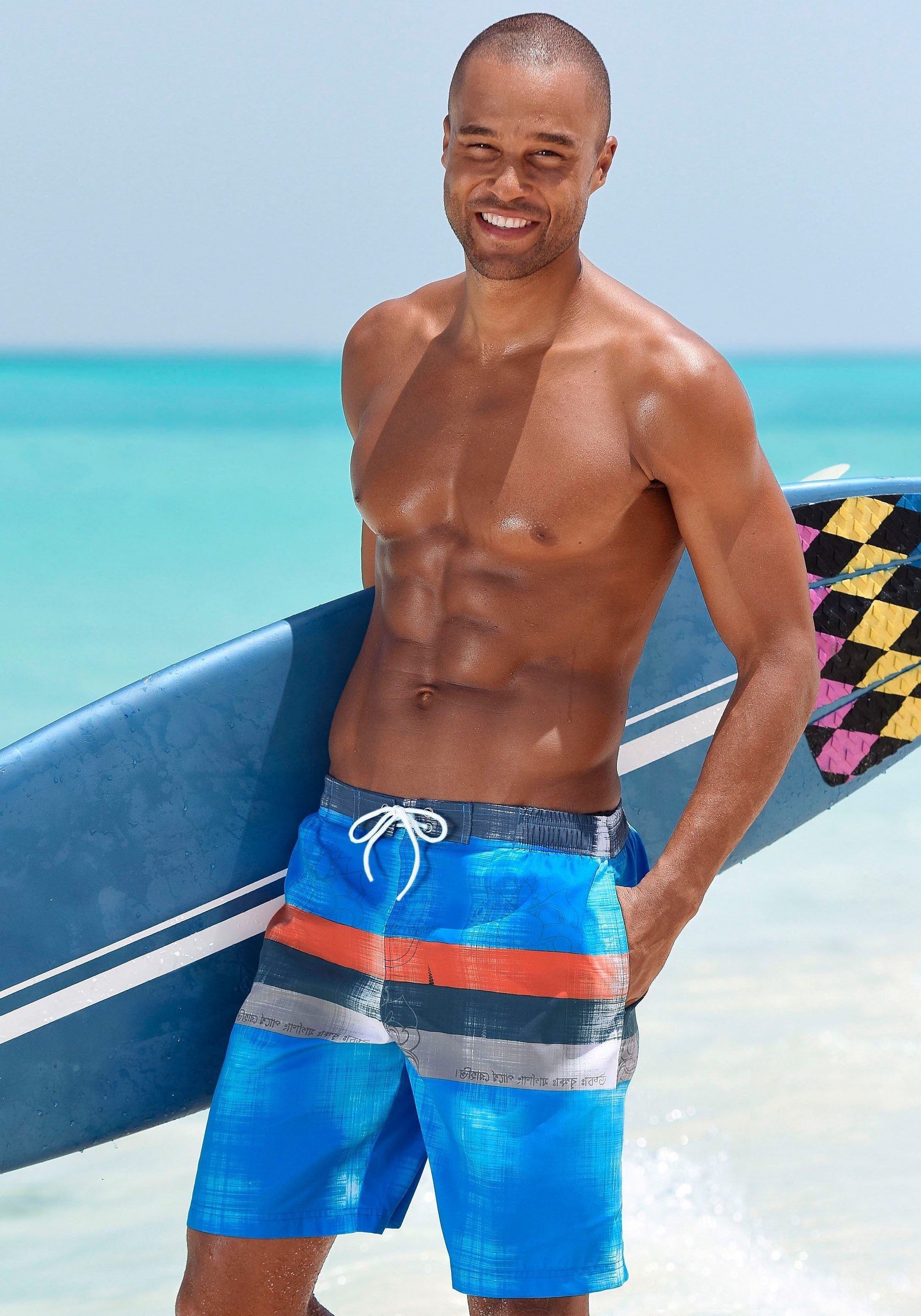 Chiemsee Badeshorts elastischer Bund, mit Außenkordel, mit seitlichen Eingr günstig online kaufen