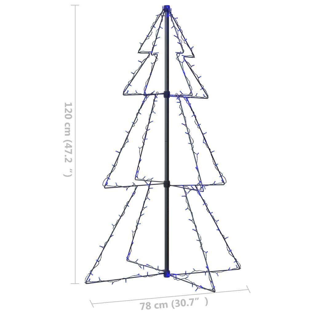 vidaXL LED Baum & Outdoor LEDs cm Blau Kegelform Weihnachtsbaum Indoor in 160 78x120