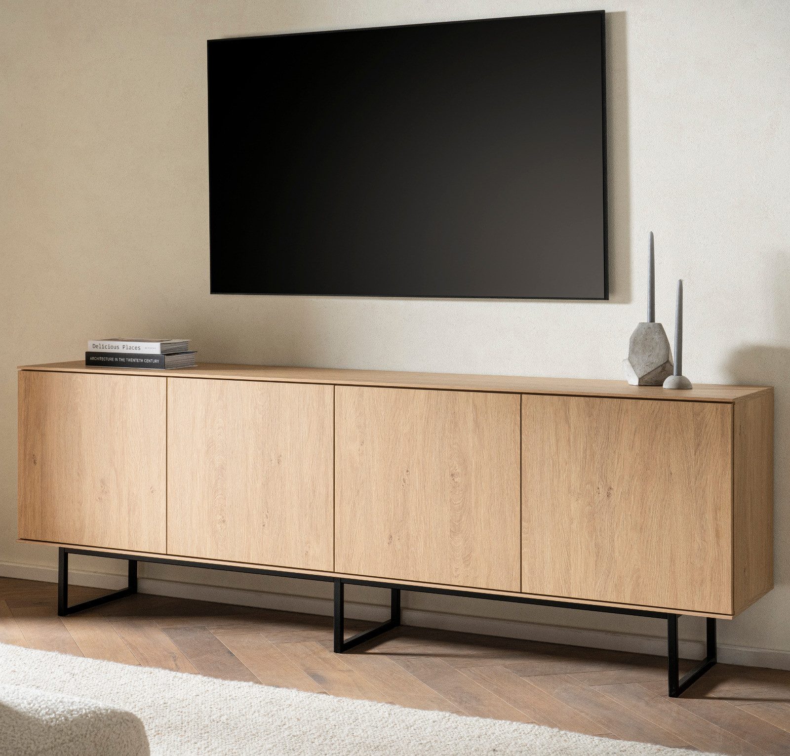 Furn.Design Lowboard Breda (TV Unterschrank in Eiche Dekor, BxH 200 x 70 cm günstig online kaufen
