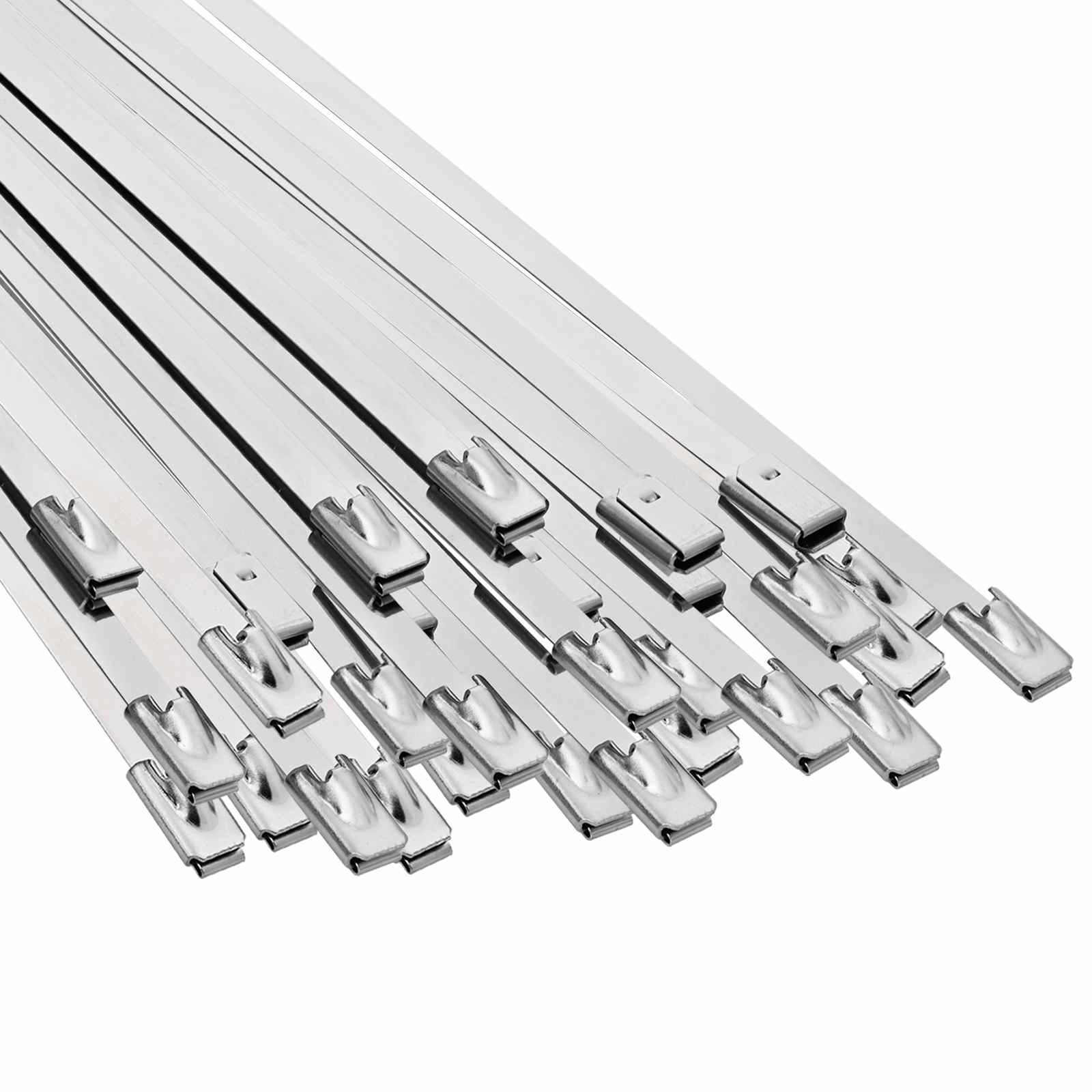 vidaXL Kabelbinder Kabelbinder 250 stk. 4,6 x 400 mm Silber (250-St)