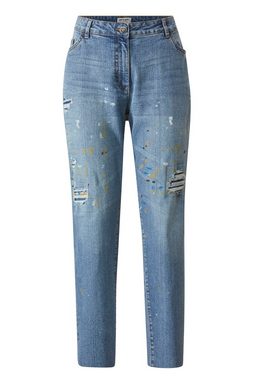 Angel of Style Regular-fit-Jeans Jeans Straight Fit Farbspritzer Destroy-Effekte