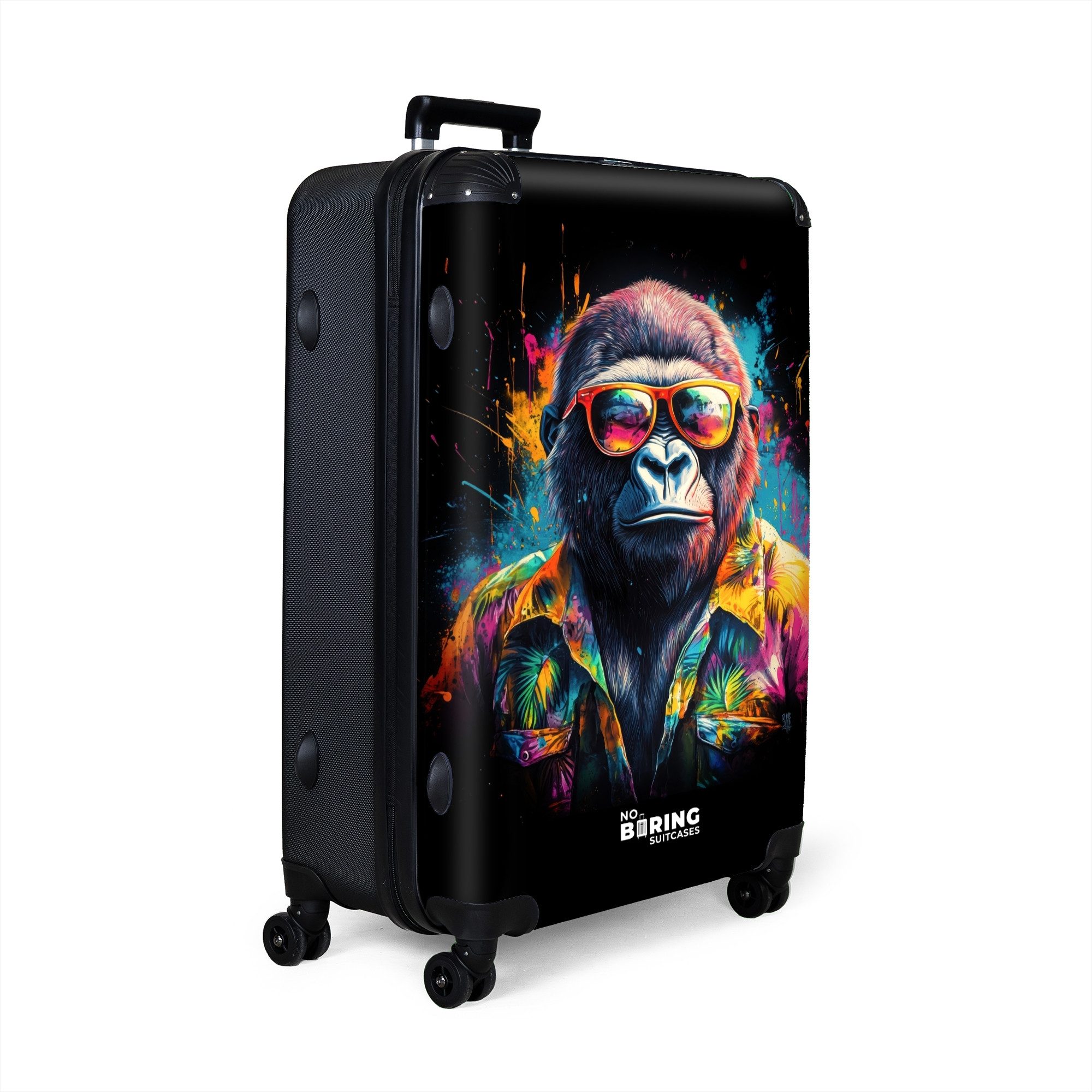 NoBoringSuitcases.com© Hartschalen-Trolley Gorilla mit Hawaii-Bluse 77 günstig online kaufen