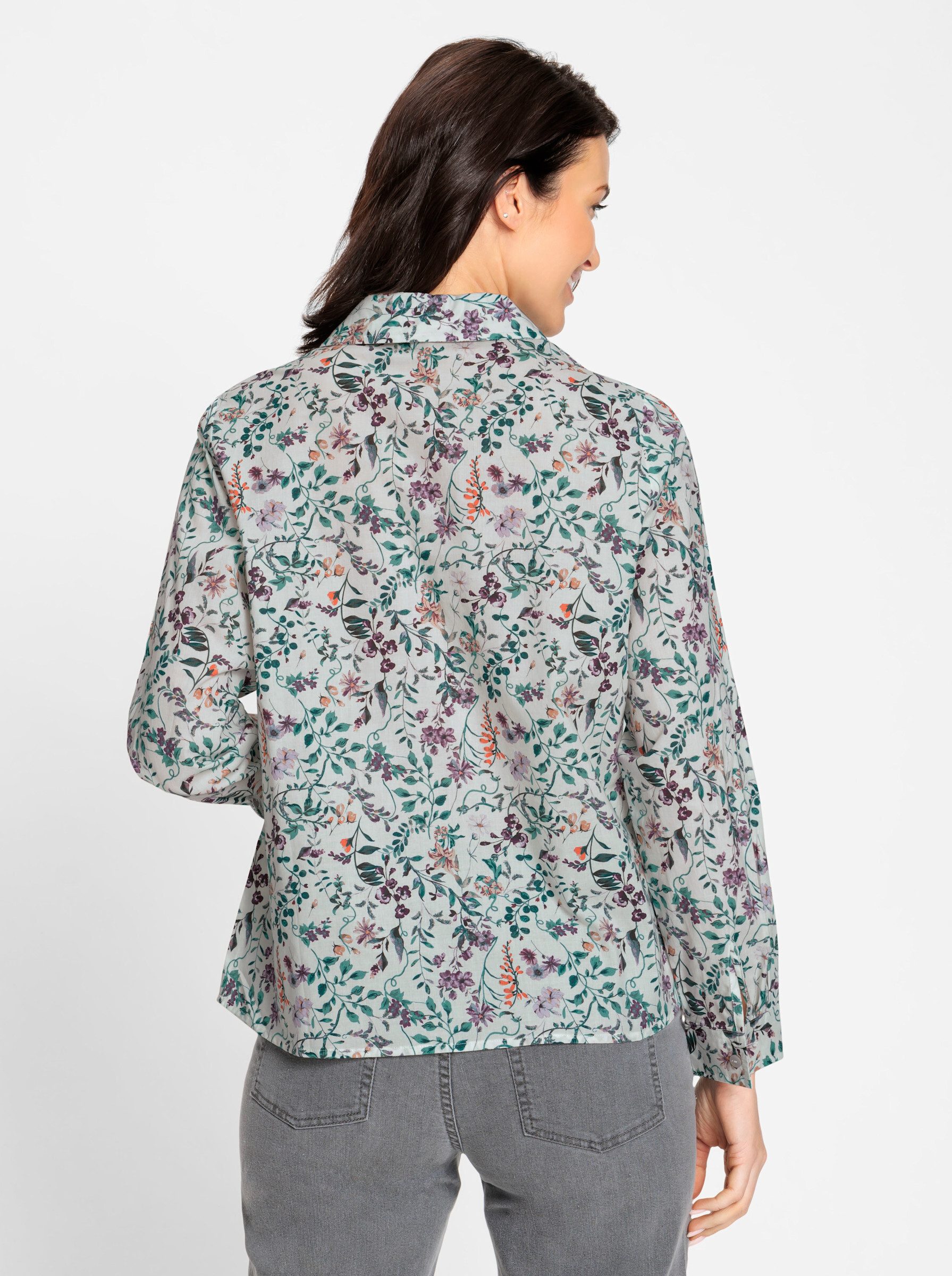 Witt Klassische Bluse Druck-Bluse Langarm