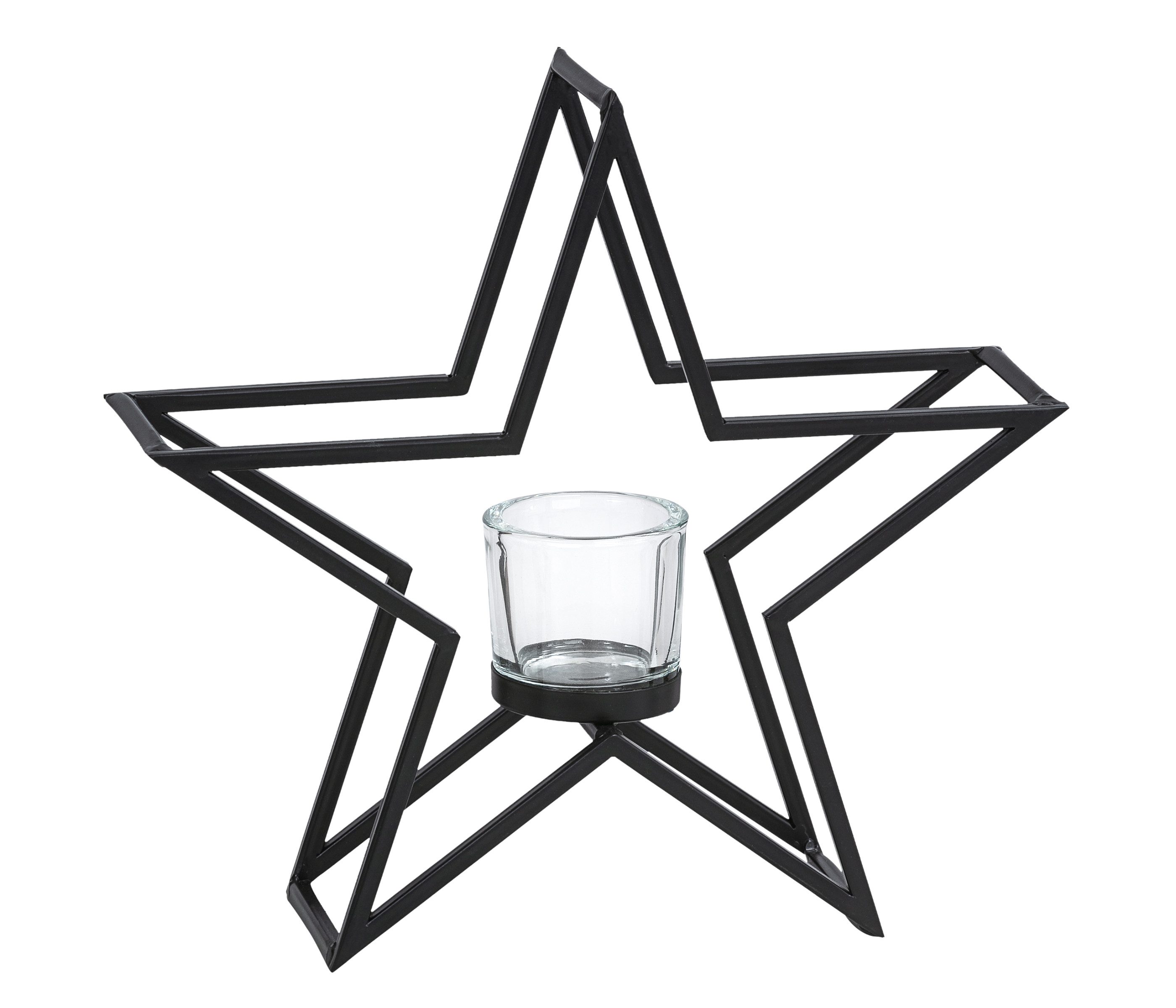 Dehner Weihnachtsfigur Windlicht Stern, 29 x 27.5 x 8 cm, Metall, Kerzenstä günstig online kaufen