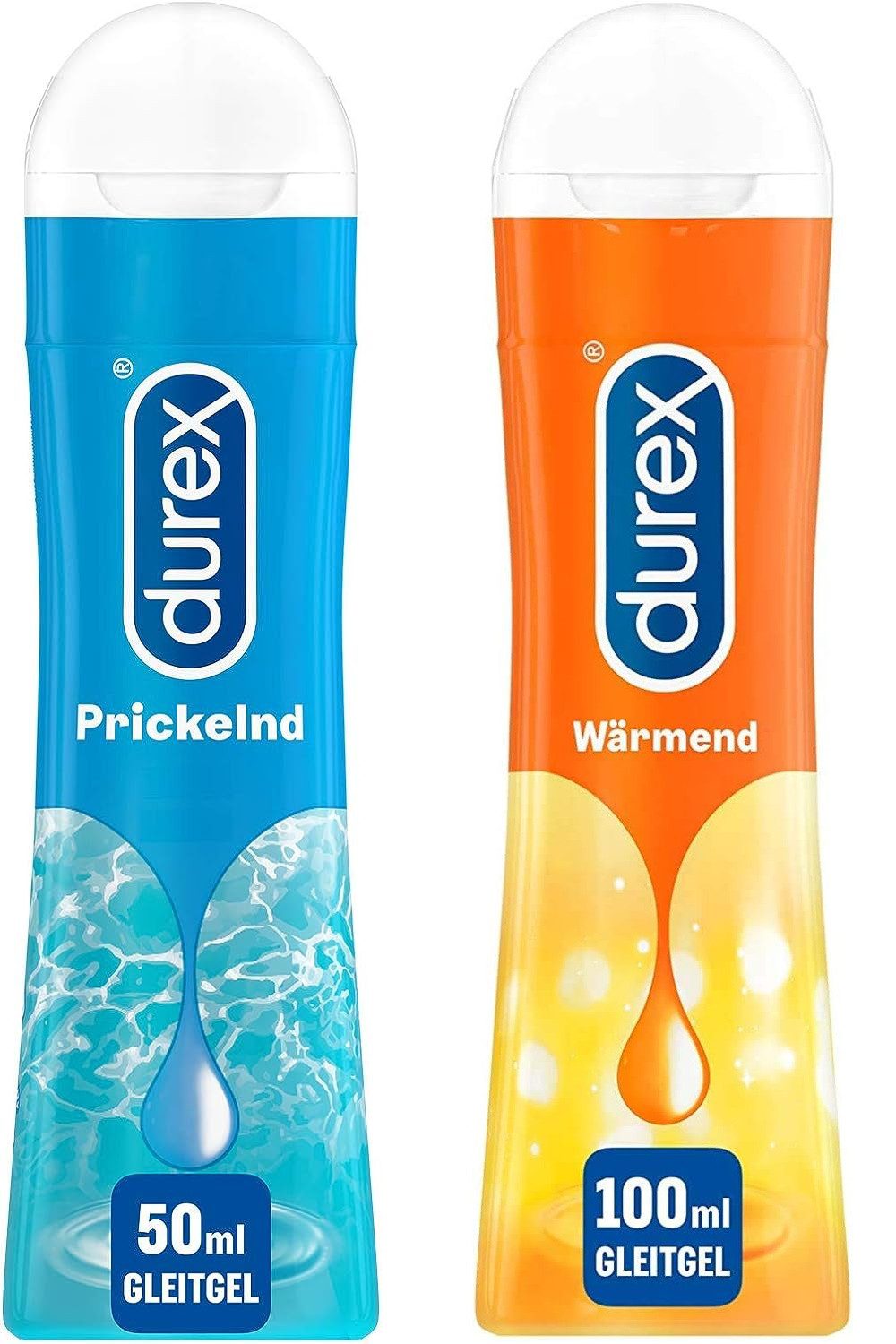 durex Gleitgel Play - Prickelnd & Wärmend (50ml & 100ml), Spar-Set, 2-tlg.