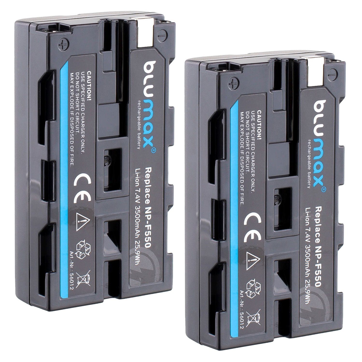 Blumax 2x NP-F550 NP-F330 F550 F730 F770 F930 F970 3500 mAh Kamera-Akku