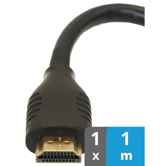 valonic valonic - HDMI Kabel 1m Full HD Ethernet HDMI-Kabel HDMI Typ A HDMI Typ A (100 cm) 4k ARC UHD FullHD Ethernet 1m TV Kabel Monitor PC Laptop Switch