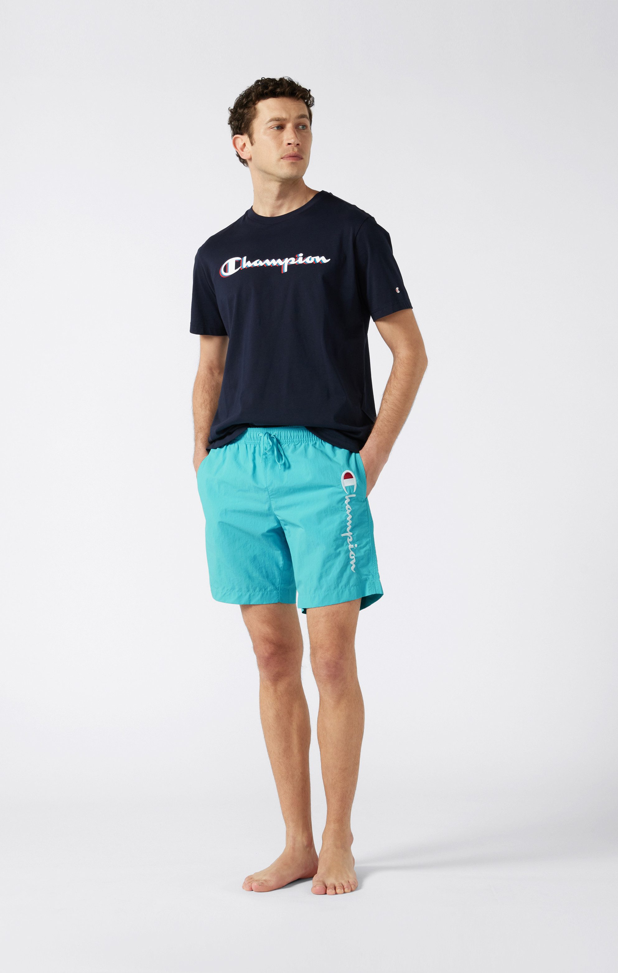 Champion Badeshorts Icons Beachshort Long für Schwimmen, sportlicher Stil, längere Form