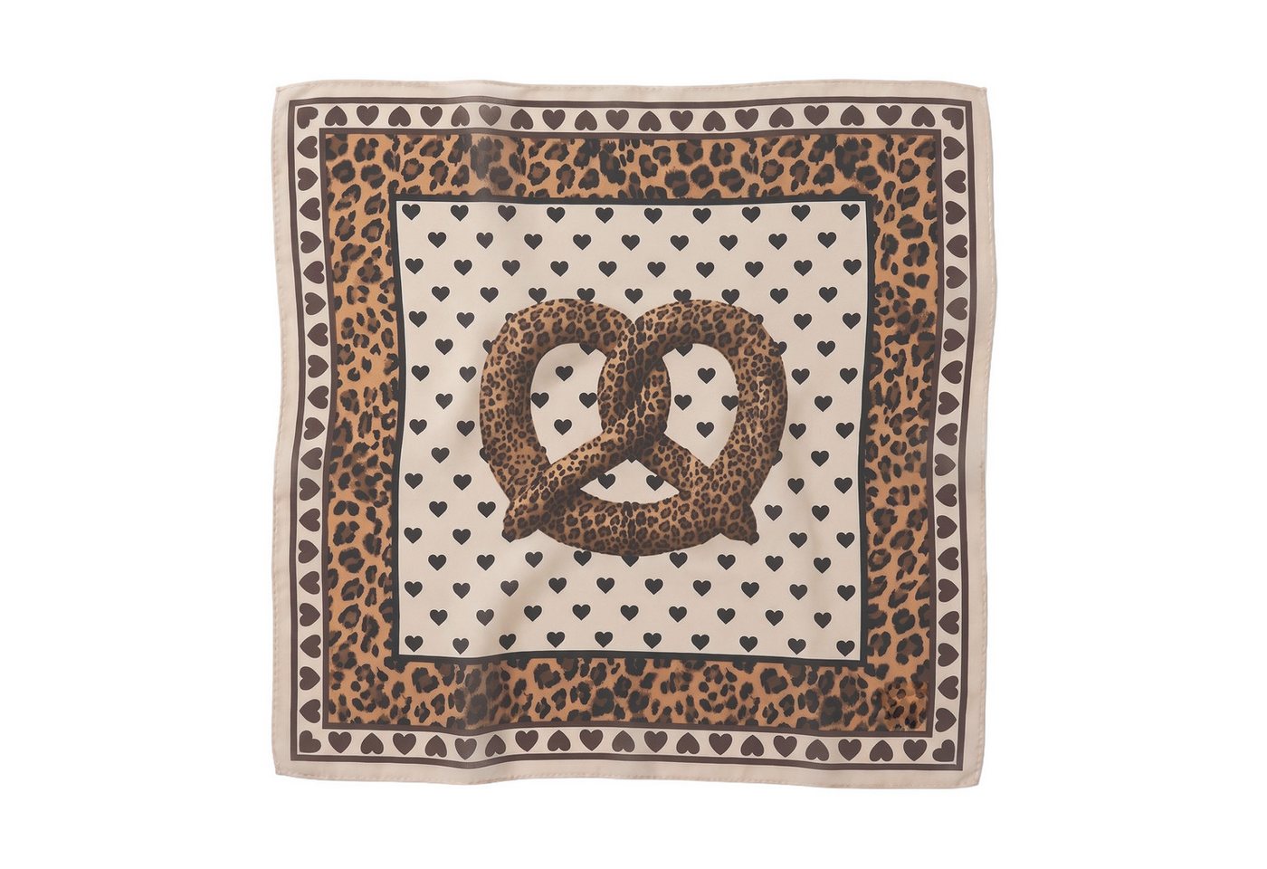 Alpenflüstern Nickituch Trachten-Breze im Leoparden Design (bunt)