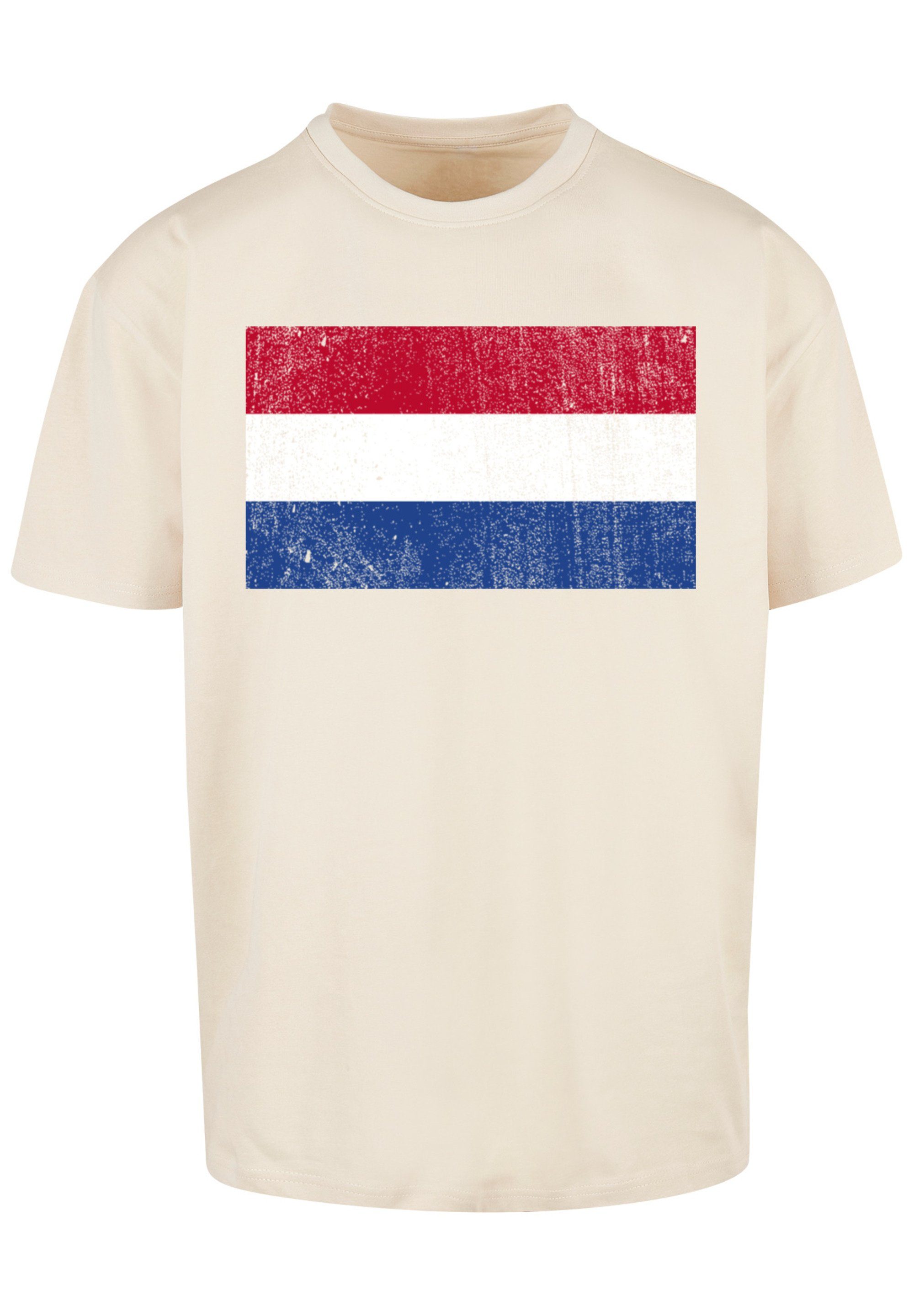Holland distressed Netherlands T-Shirt Flagge sand F4NT4STIC NIederlande Print