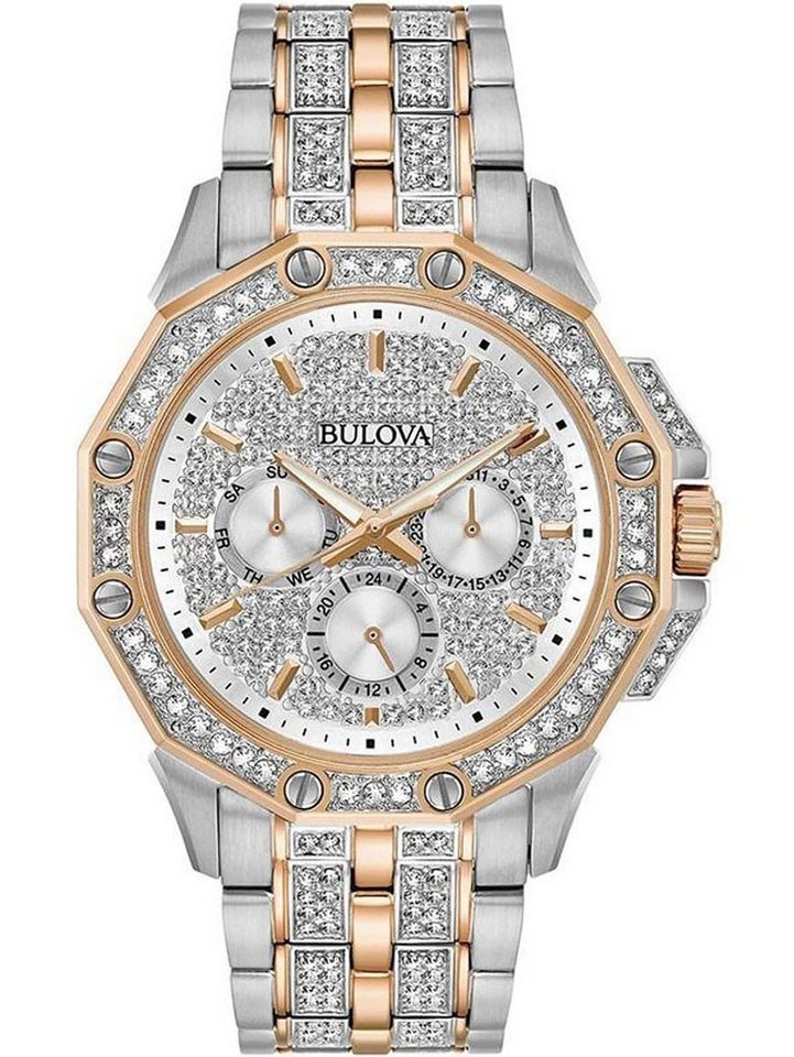 Bulova Multifunktionsuhr Bulova 98C133 Crystal Octava Herren 42mm 3ATM