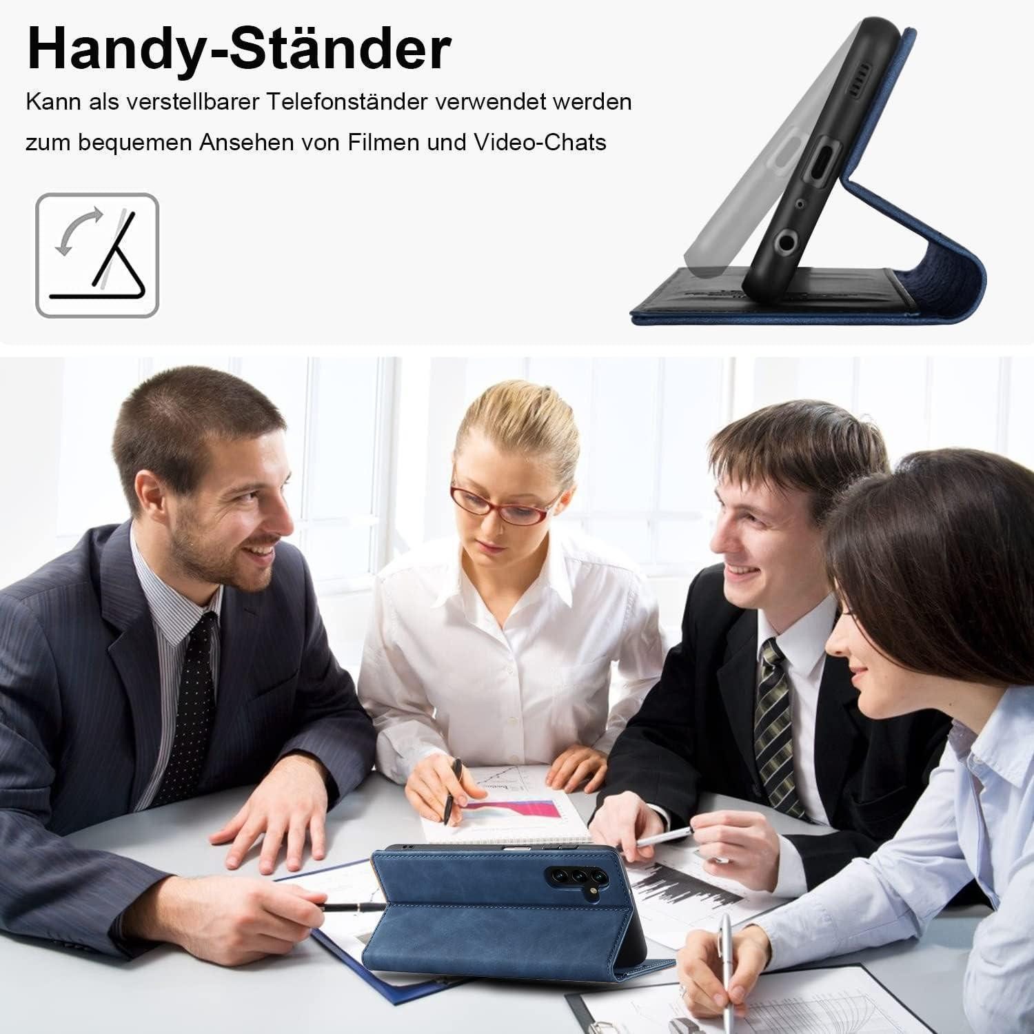 LuxusKollektion Flip Case Samsung Galaxy A54 5G Hülle Leder Flip Wallet mit Standfunktion