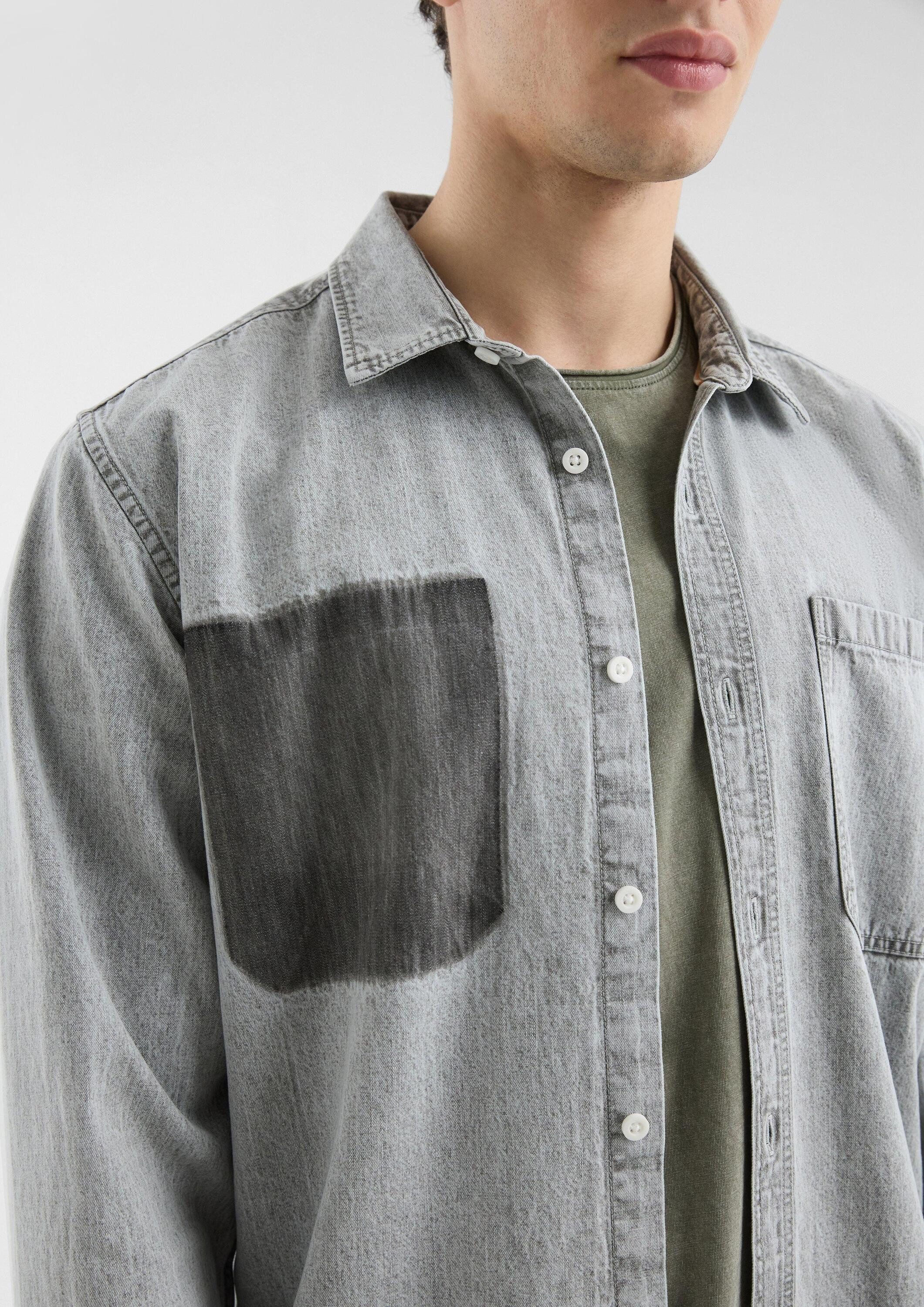 QS Hemdjacke Hemd Regular Fit: Denim-Hemd