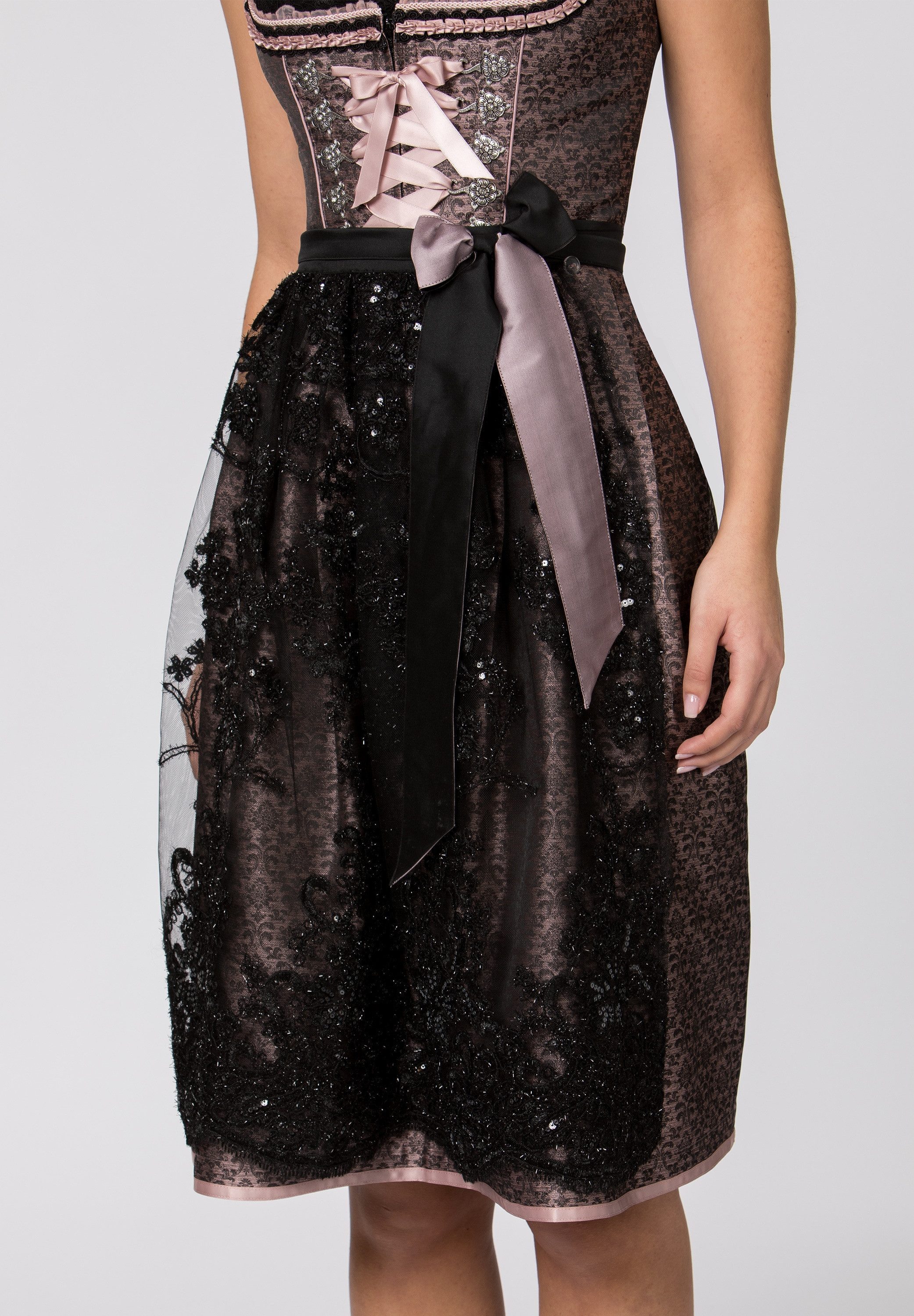 Ramona Lippert Dirndl Gretel altrosa Jacquard günstig online kaufen